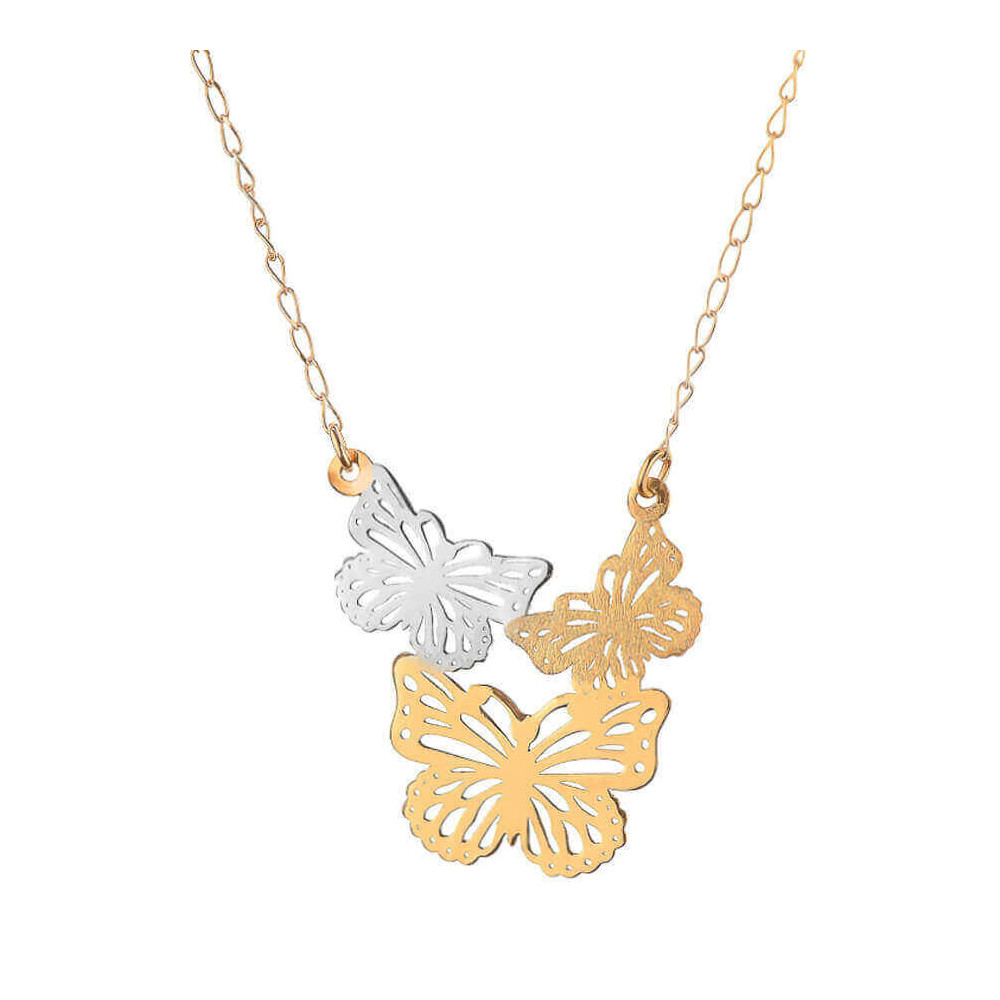 Butterfly Necklace In 18K Gold - 5 Butterfly Necklace In 18K Gold - 5