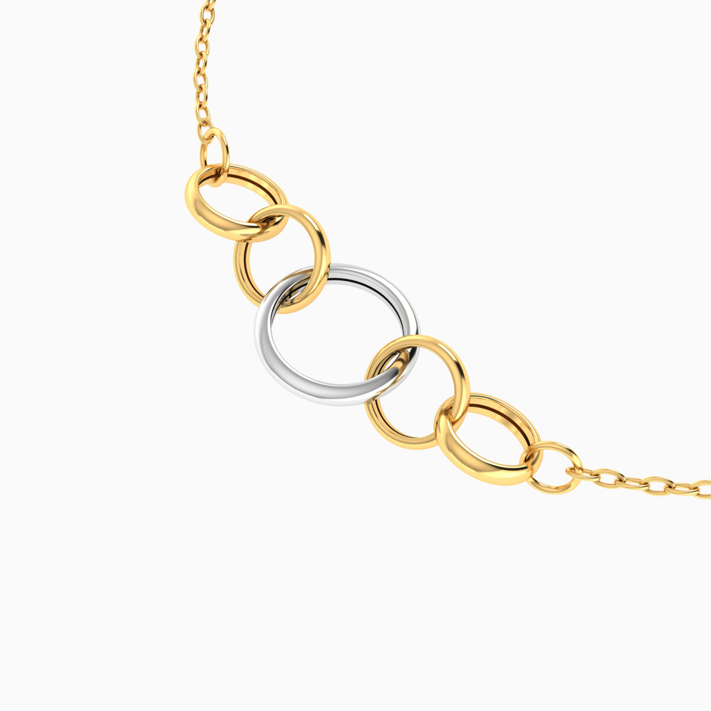 Circle Chain Bracelet in 18K Gold - 5 Circle Chain Bracelet in 18K Gold - 5