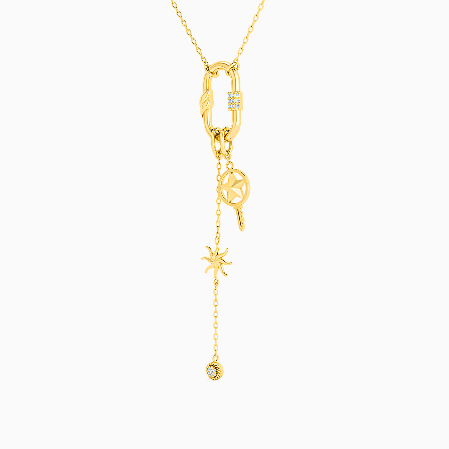 18K Gold Diamond Pendant Necklace - 2