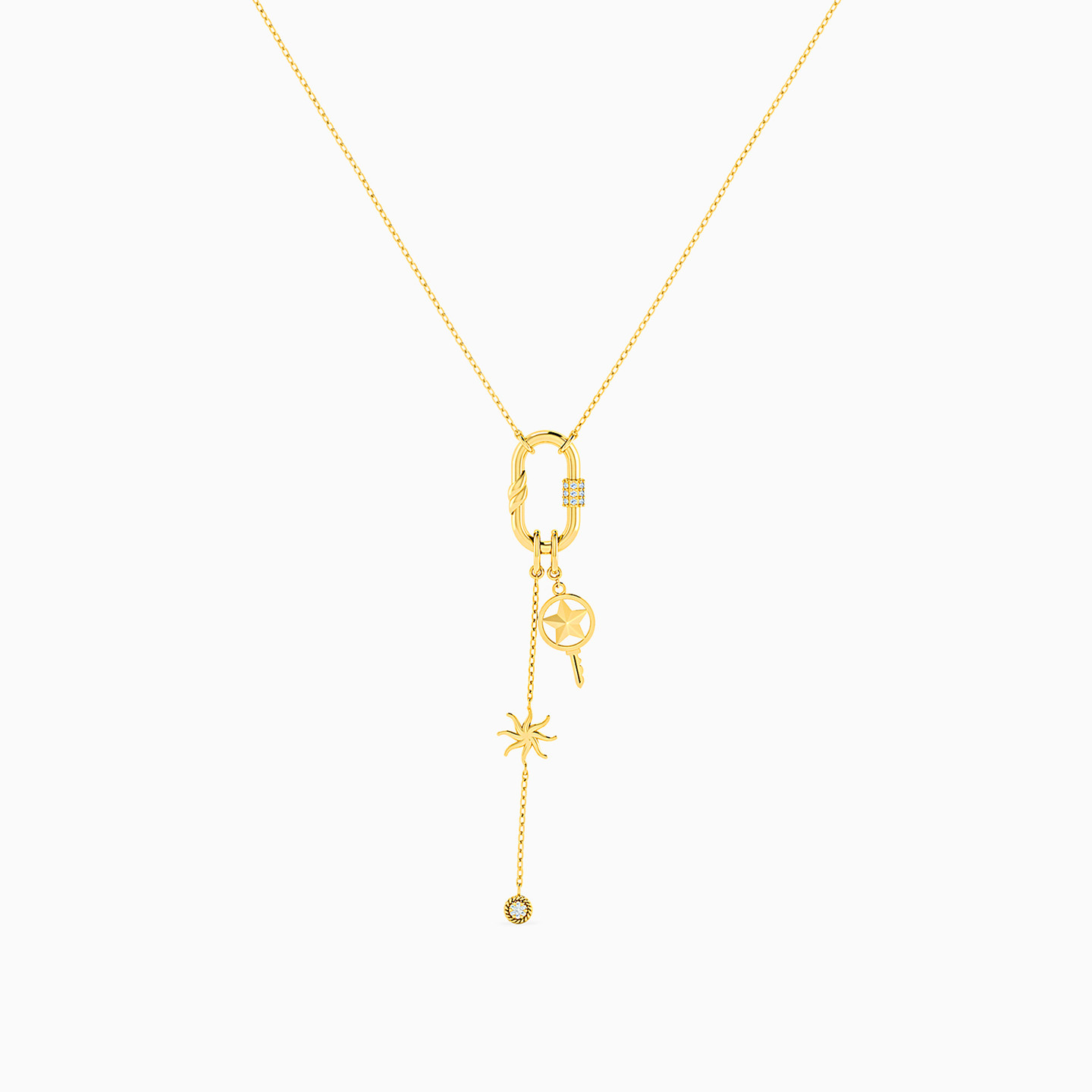 18K Gold Diamond Pendant Necklace - 3