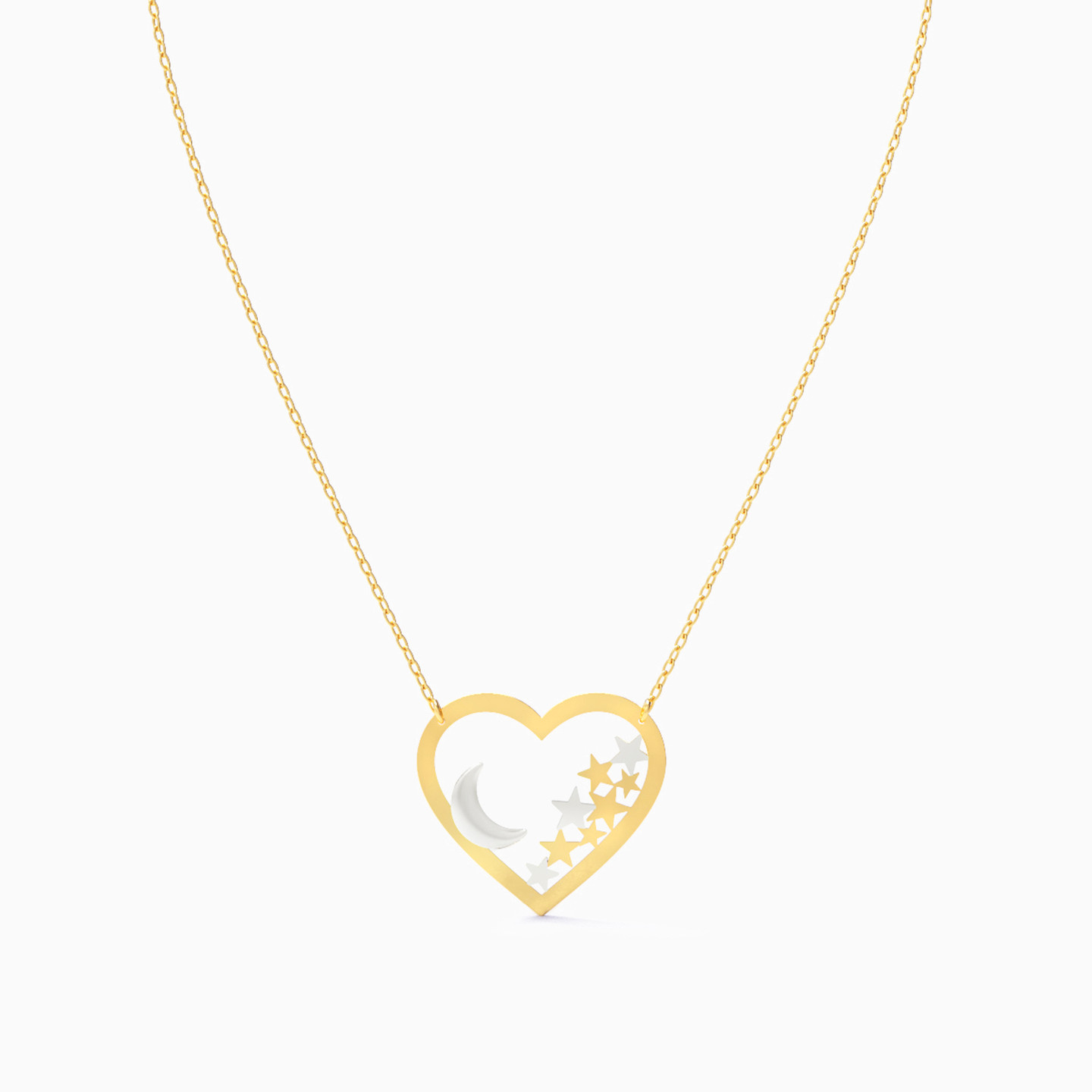 Heart Necklace In 18K Gold - 3 Heart Necklace In 18K Gold - 3