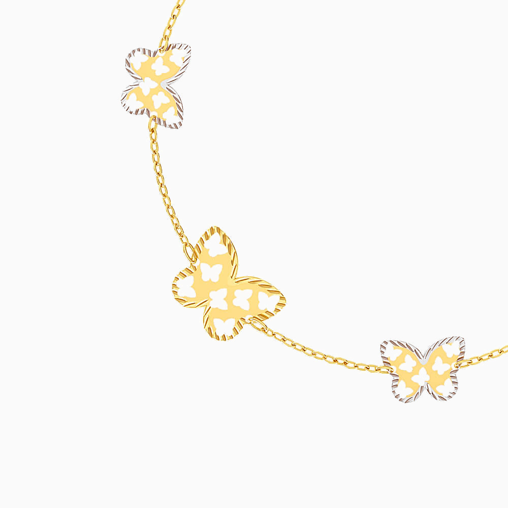 Butterfly Chain Bracelet in 18K Gold - 3 Butterfly Chain Bracelet in 18K Gold - 3