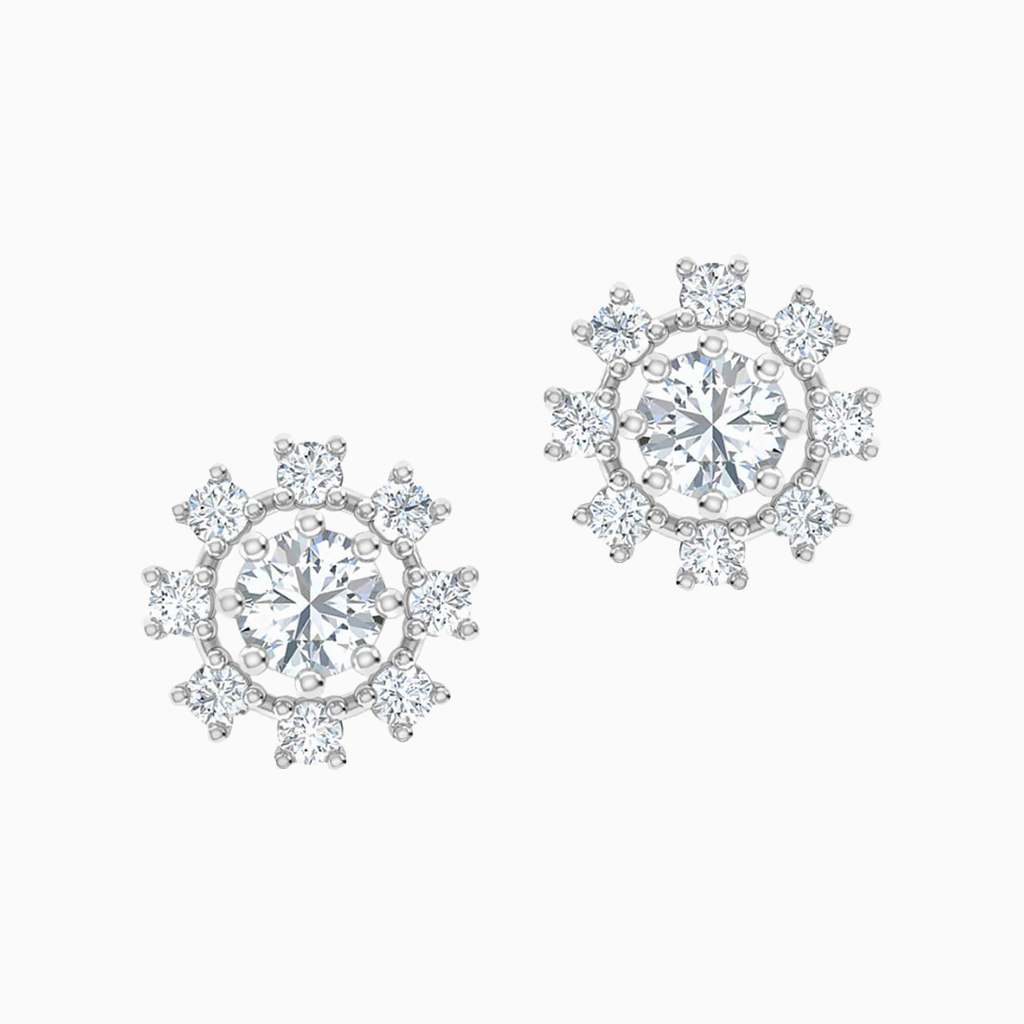 Flower Cubic Zirconia Stud Earrings in 18K Gold Flower Cubic Zirconia Stud Earrings in 18K Gold