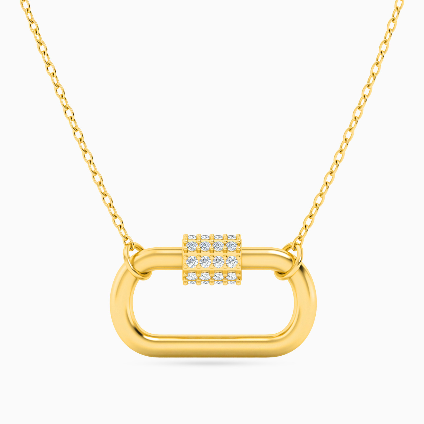 Oval Diamonds Necklace In 18K Gold Oval Diamonds Necklace In 18K Gold