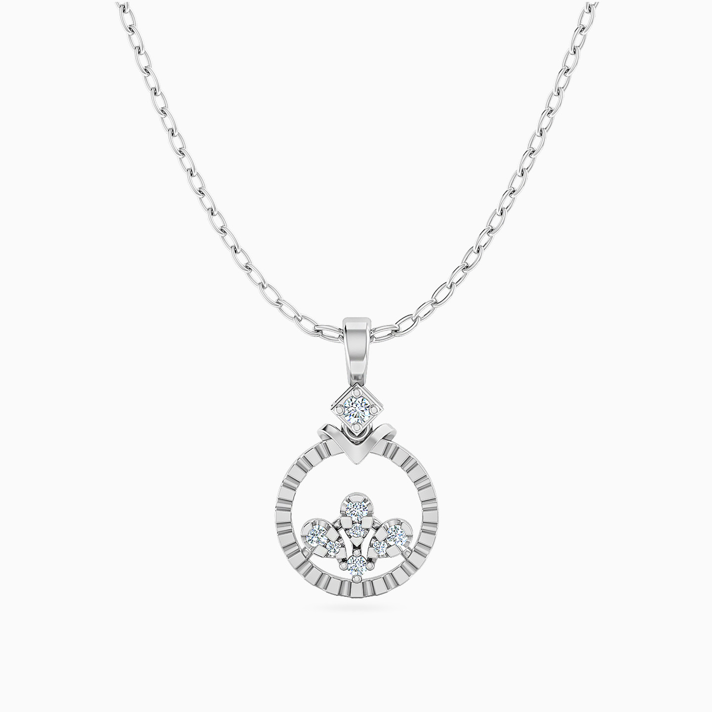 18K Gold Diamond Pendant