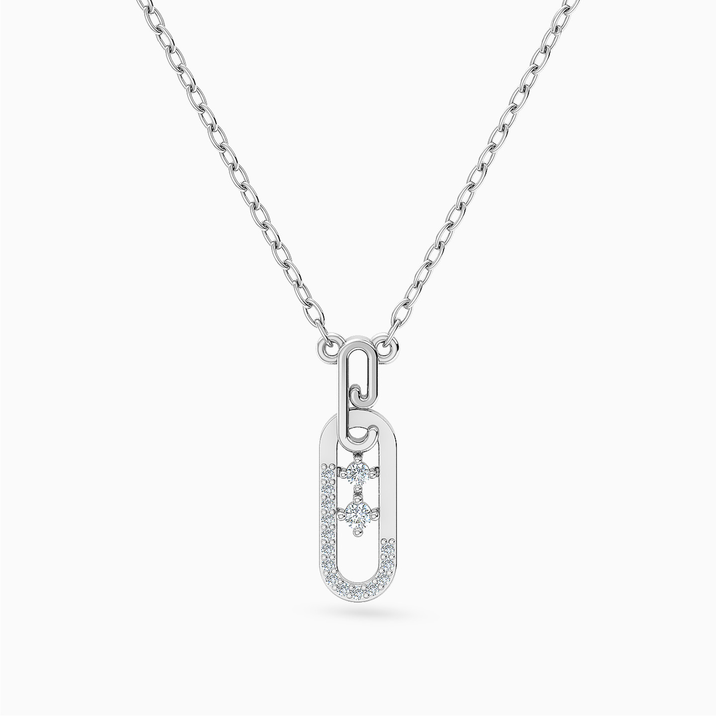 Capsule Diamond Necklace in 18K Gold Capsule Diamond Necklace in 18K Gold