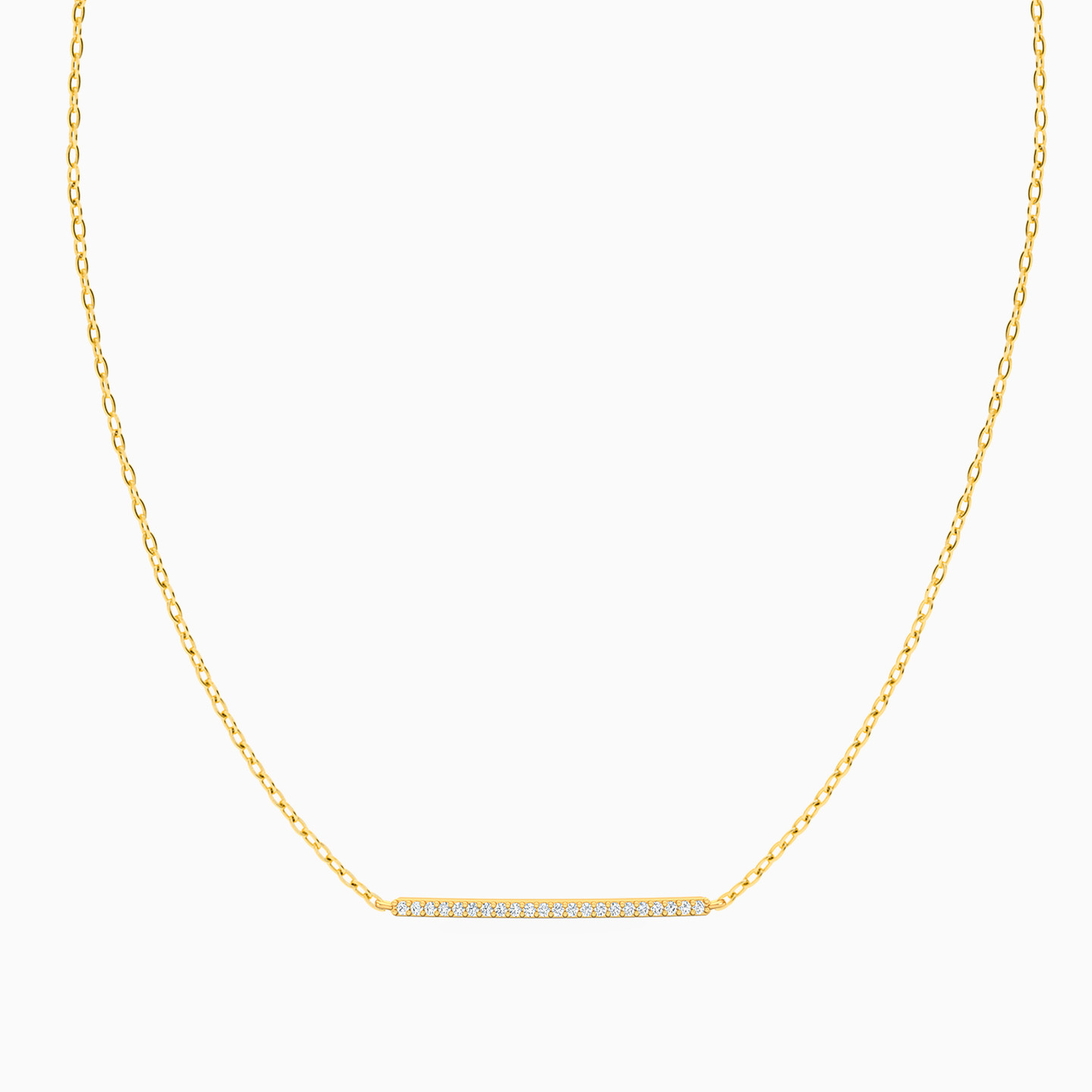 18K Gold Diamond Chain Necklace - 3