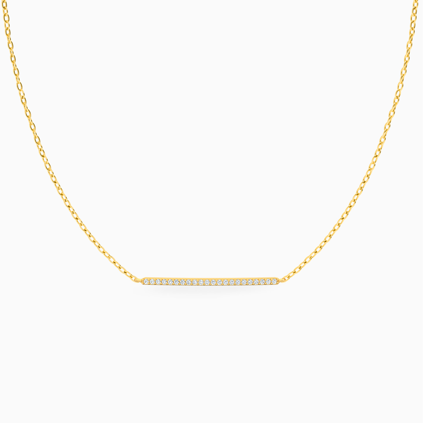 Slim Diamonds Chain Necklace in 18K Gold