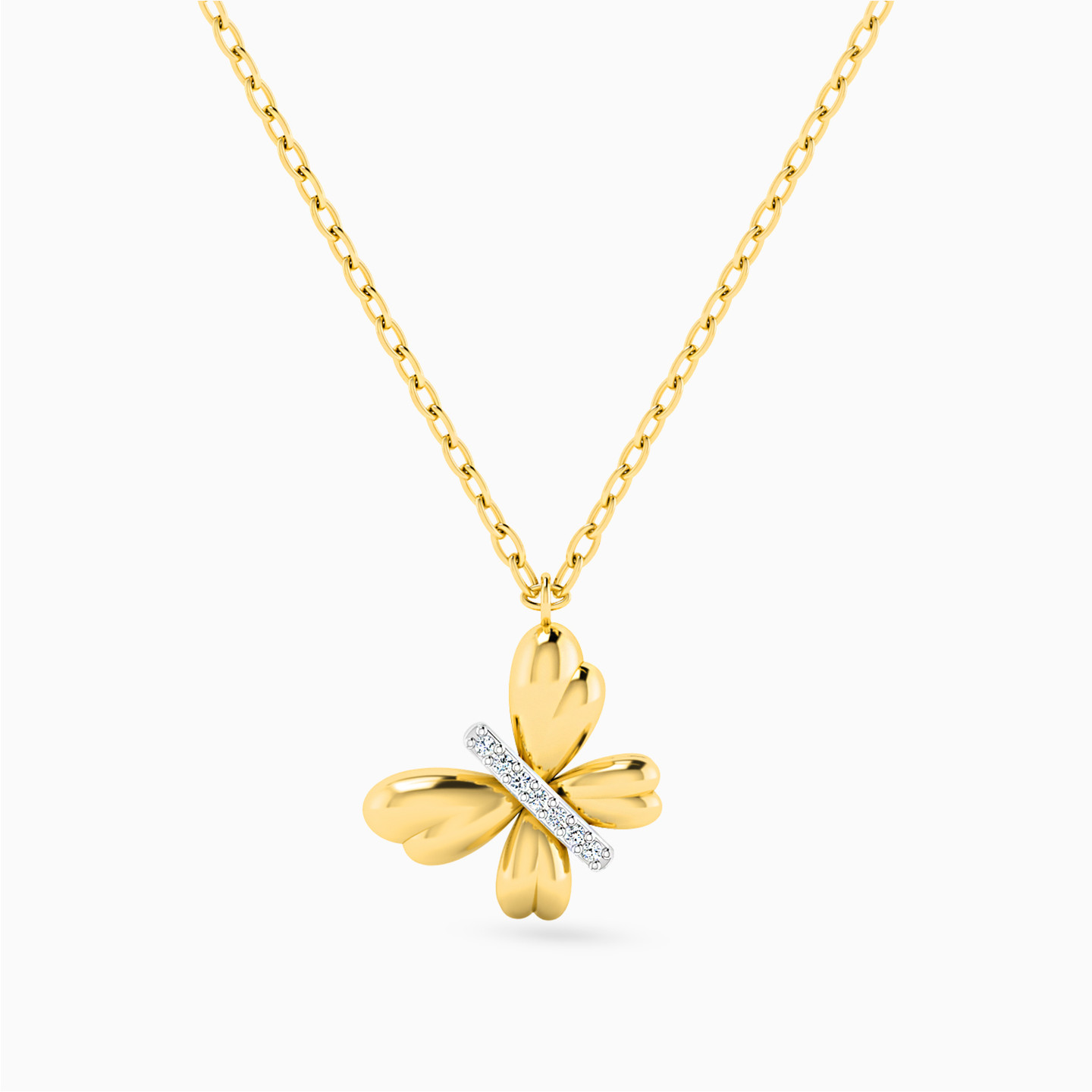 Butterfly Diamonds Necklace In 18K Gold Butterfly Diamonds Necklace In 18K Gold
