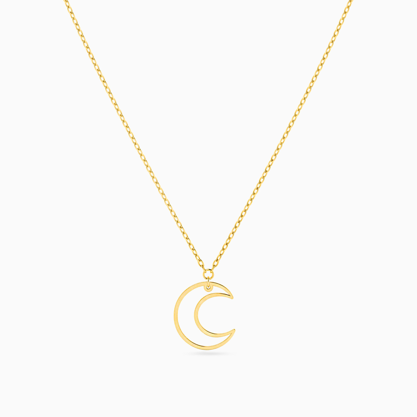 Crescent Necklace In 18K Gold - 3