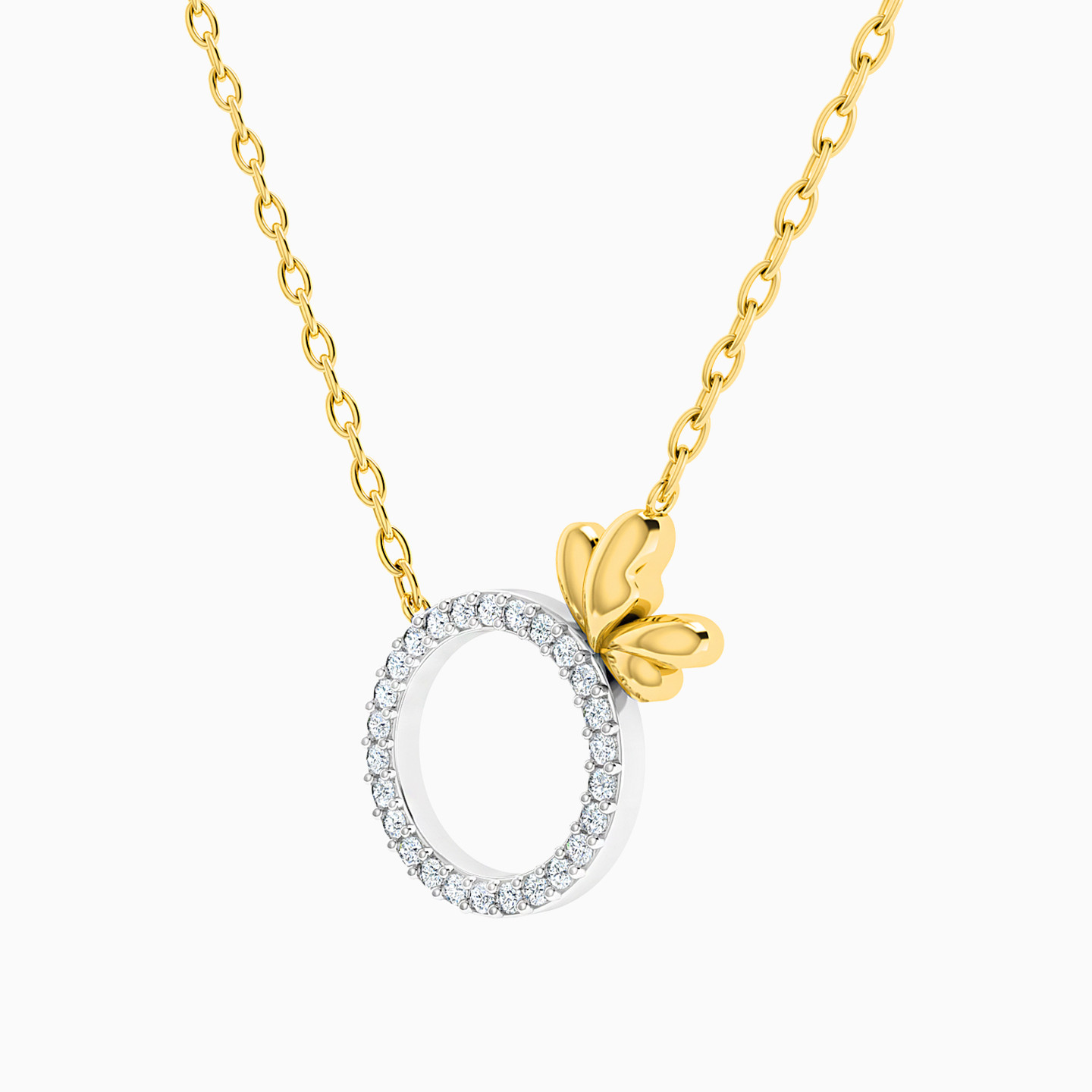 18K Gold Diamond Pendant Necklace - 2