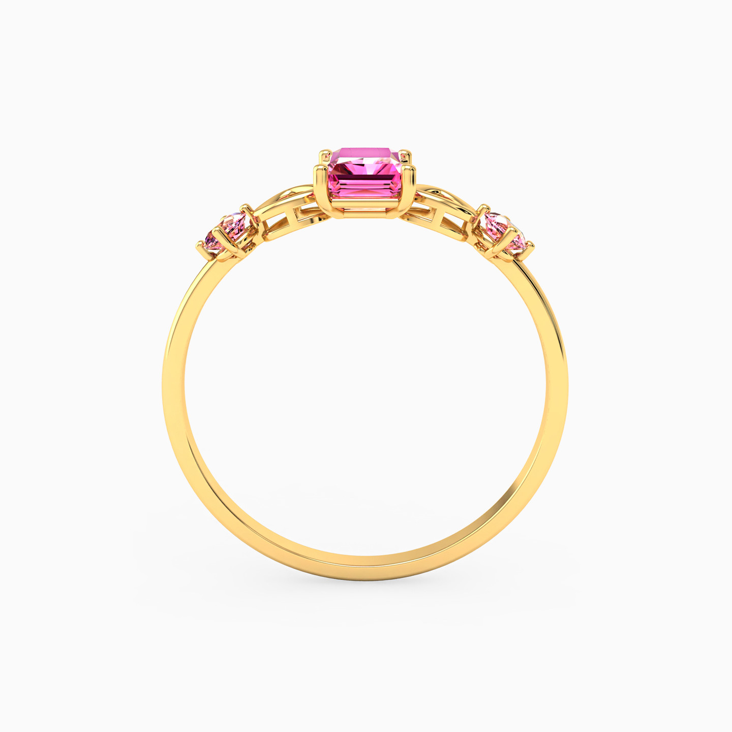 14K Gold Colored Stones Statement Ring - 3