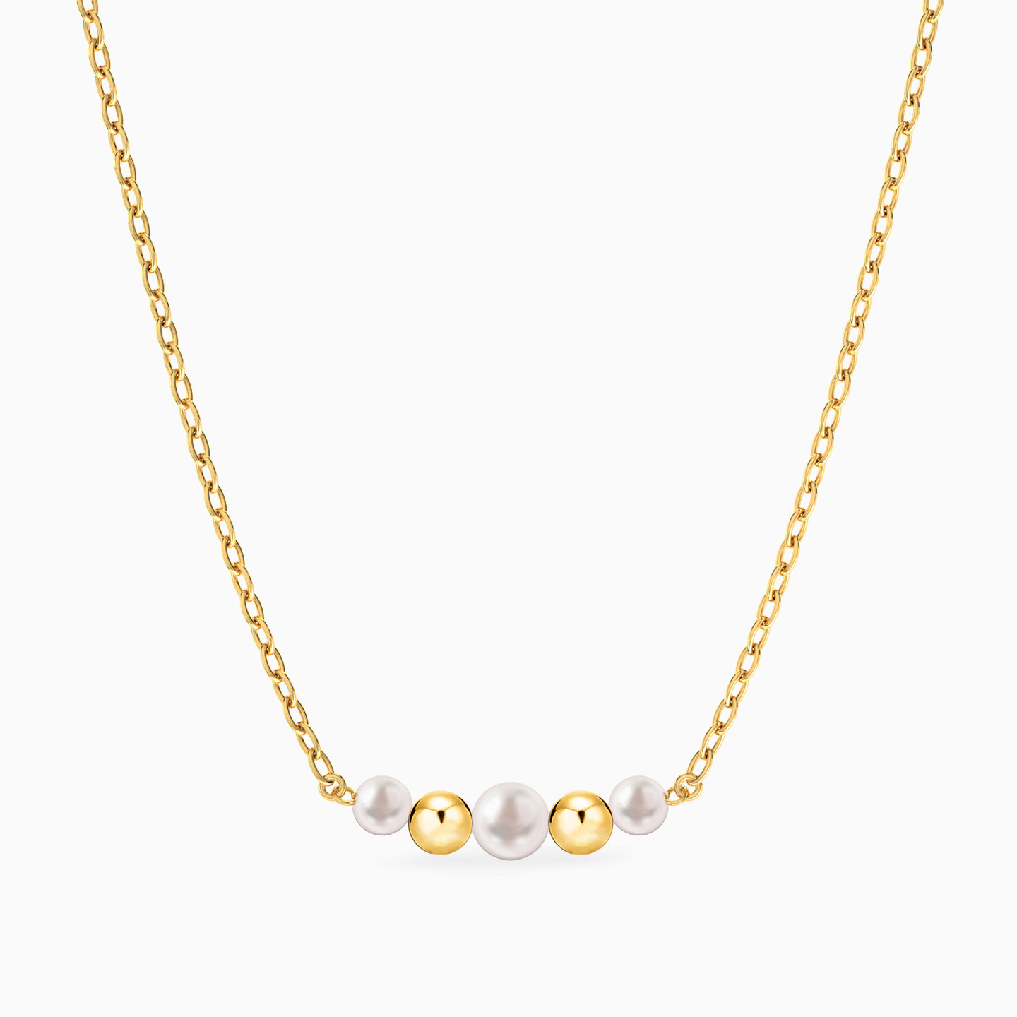 14K Gold Pearls Pendant Necklace