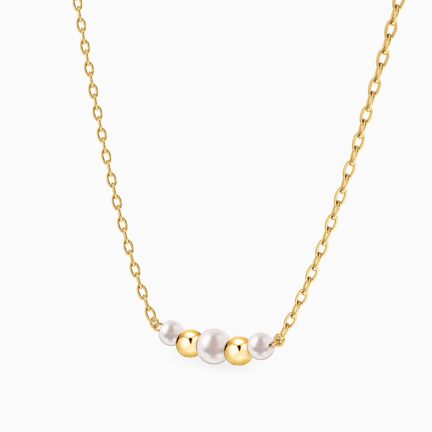 14K Gold Pearls Pendant Necklace - 2