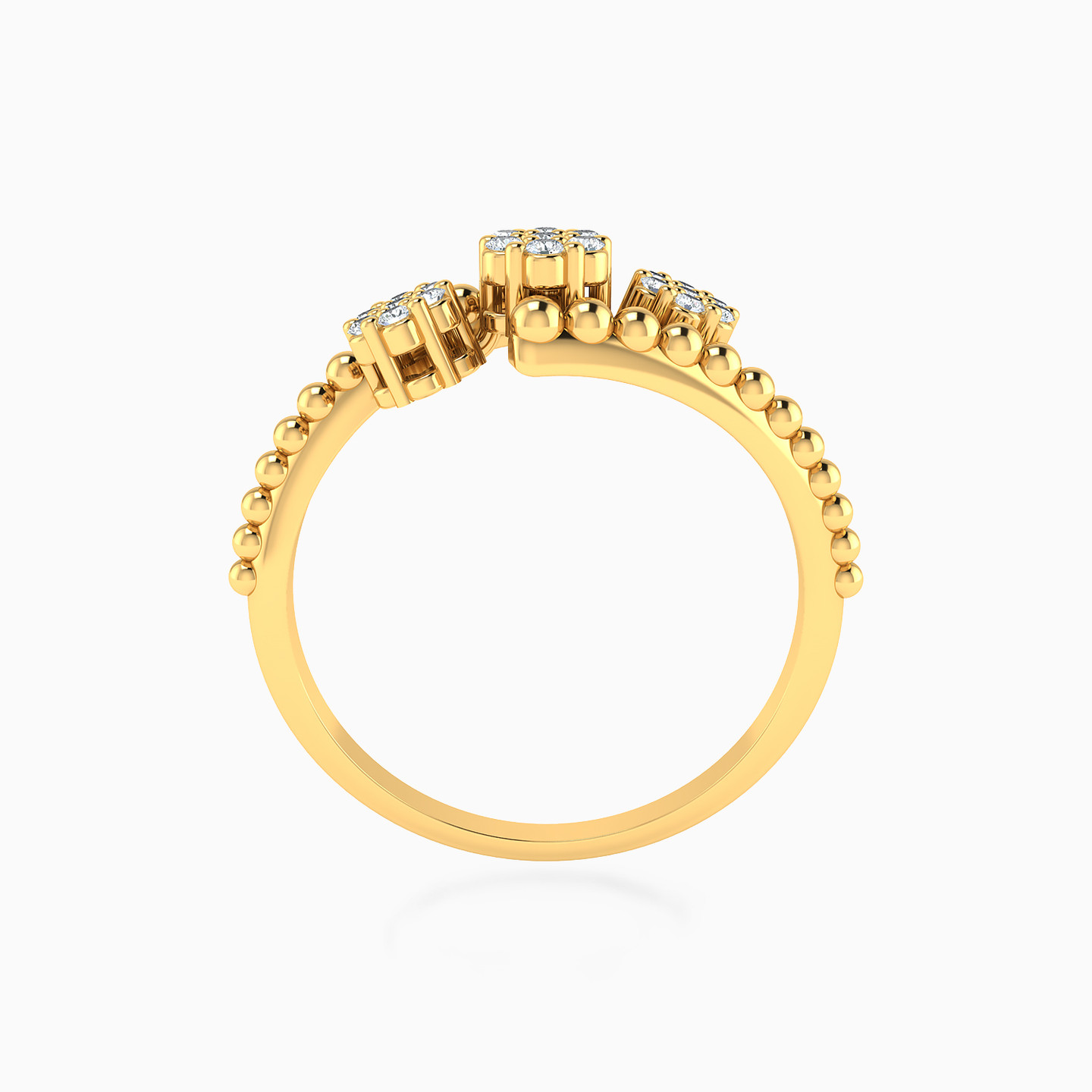 18K Gold Diamond Statement Ring - 3