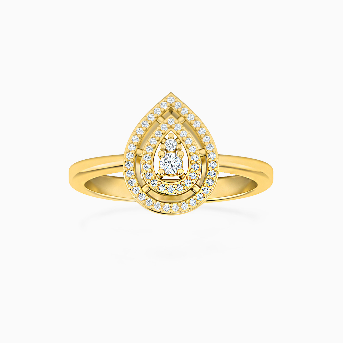 18K Gold Diamond Statement Ring