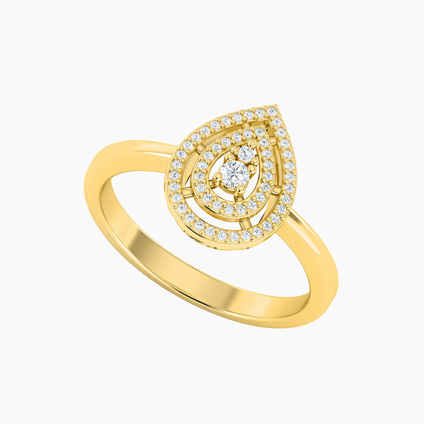 18K Gold Diamond Statement Ring - 2