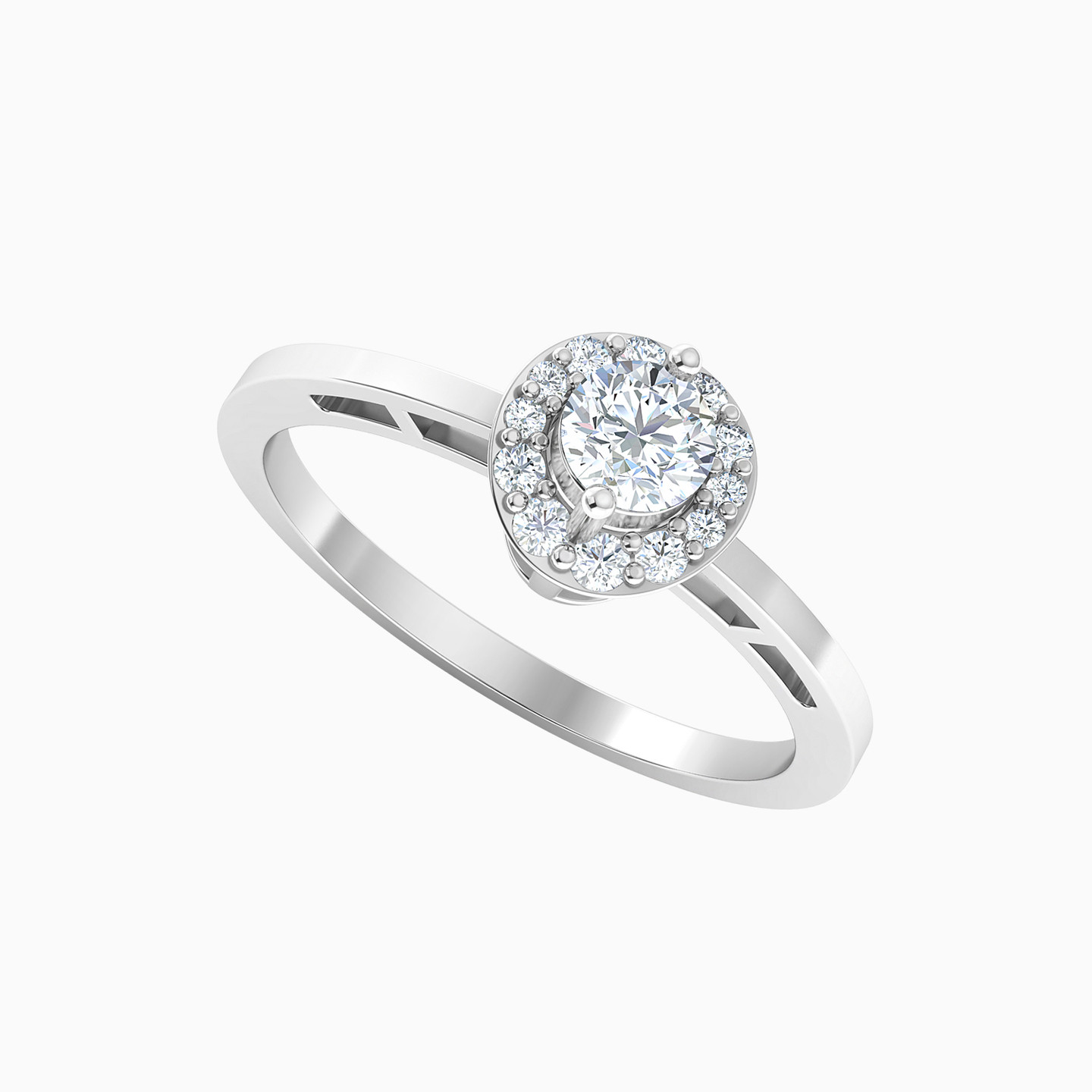 Circle Diamond Ring in 18K Gold - 2 Circle Diamond Ring in 18K Gold - 2