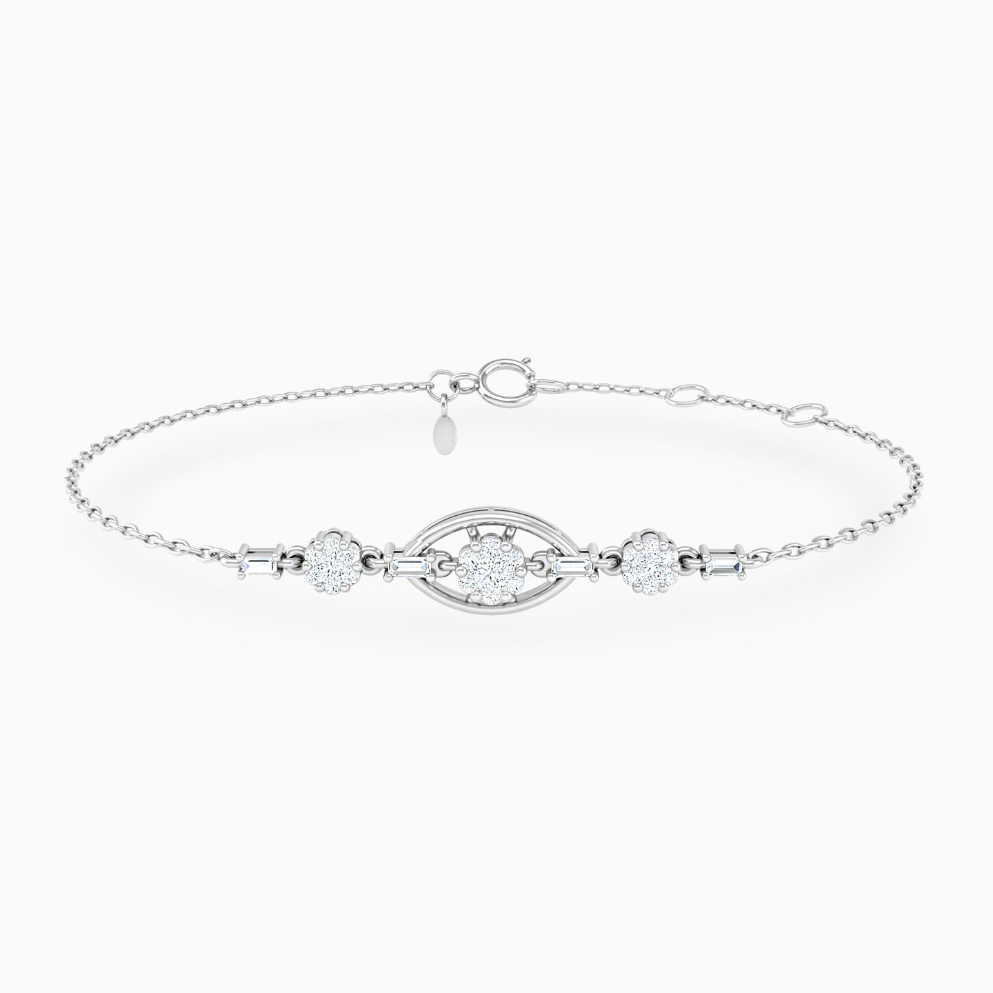 Oval Diamond Chain Bracelet in 18K Gold Oval Diamond Chain Bracelet in 18K Gold