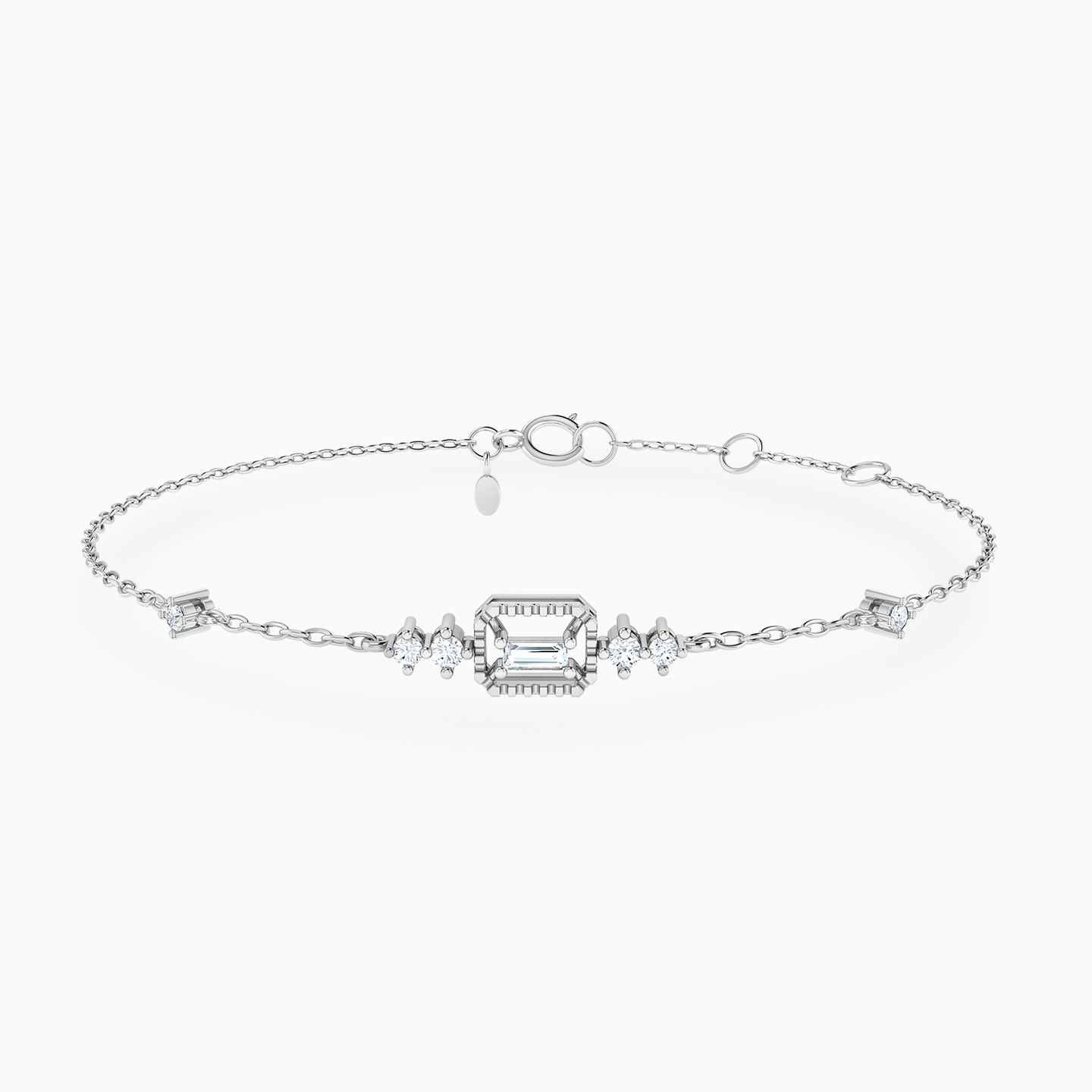 Square Diamond Chain Bracelet in 18K Gold Square Diamond Chain Bracelet in 18K Gold