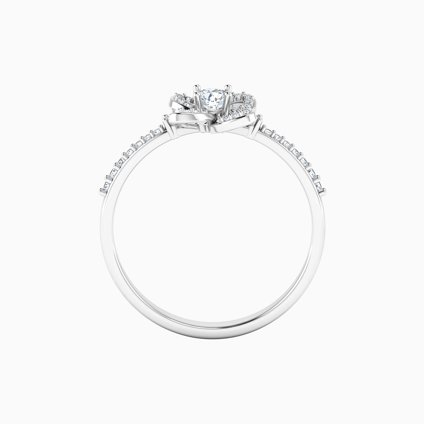 Flower Diamond Ring in 18K Gold - 5 Flower Diamond Ring in 18K Gold - 5