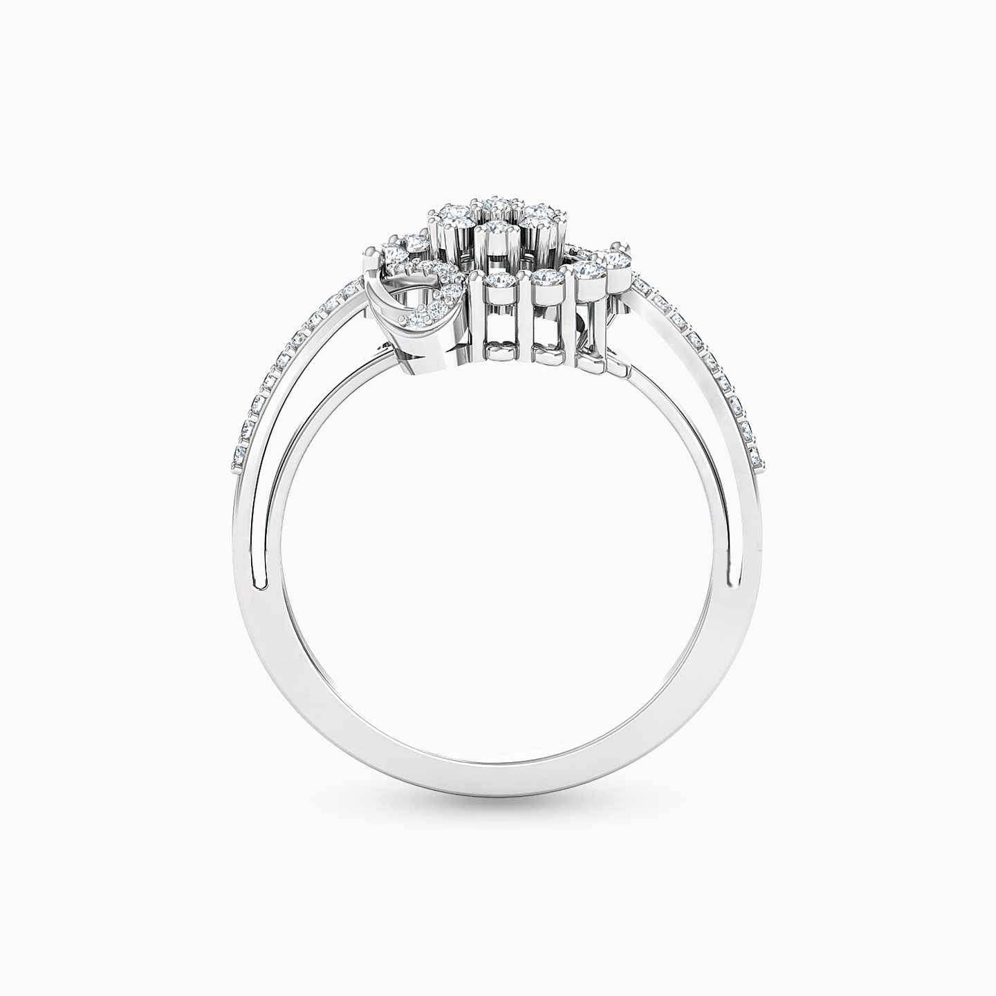 Flower Diamond Ring in 18K Gold - 3