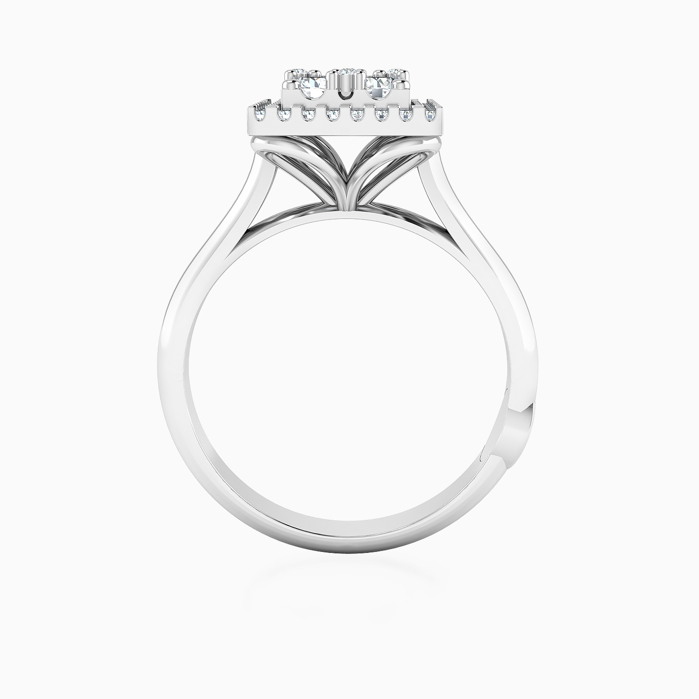 Square Diamond Ring in 18K Gold - 3 Square Diamond Ring in 18K Gold - 3