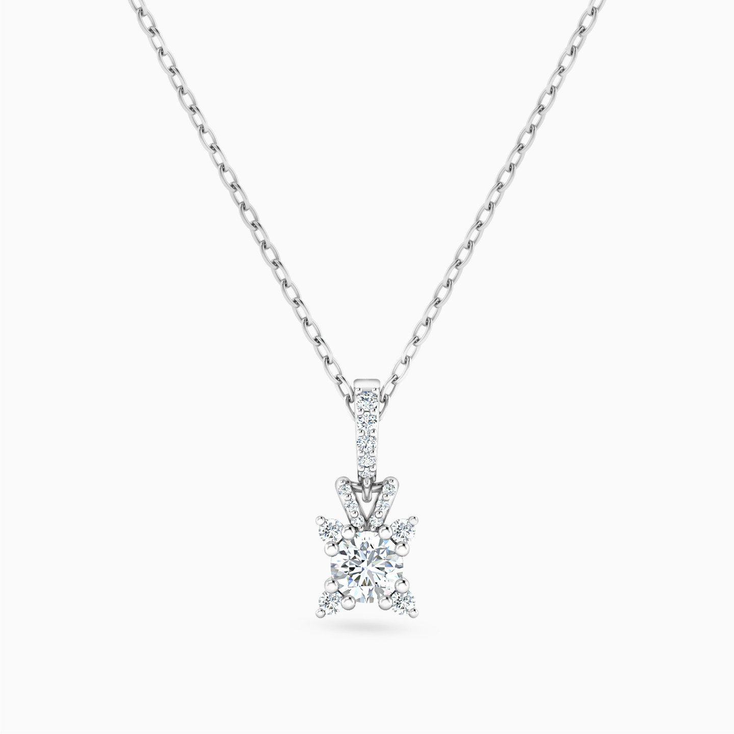 Square Diamond Necklace in 18K Gold Square Diamond Necklace in 18K Gold