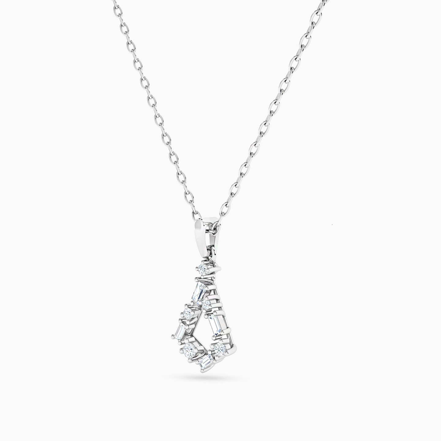 18K Gold Diamond Pendant Necklace - 2