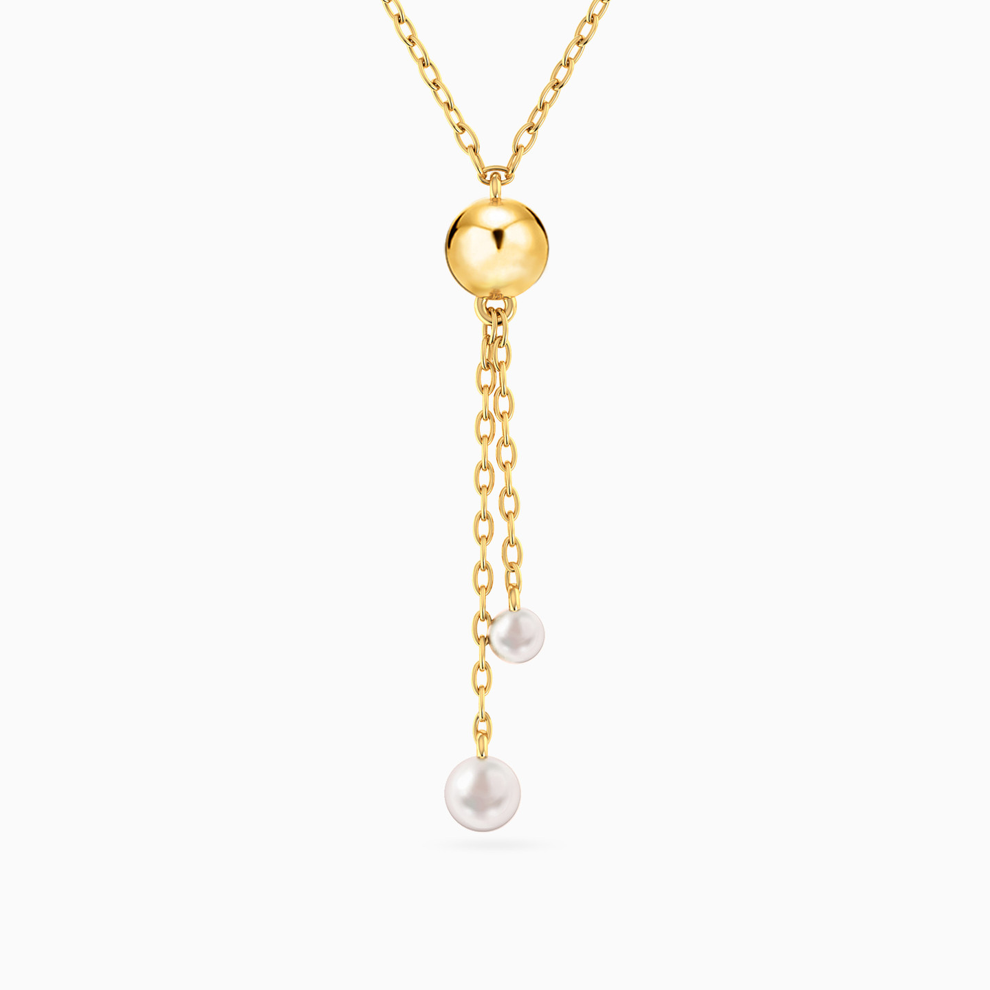 14K Gold Pearls Pendant Necklace