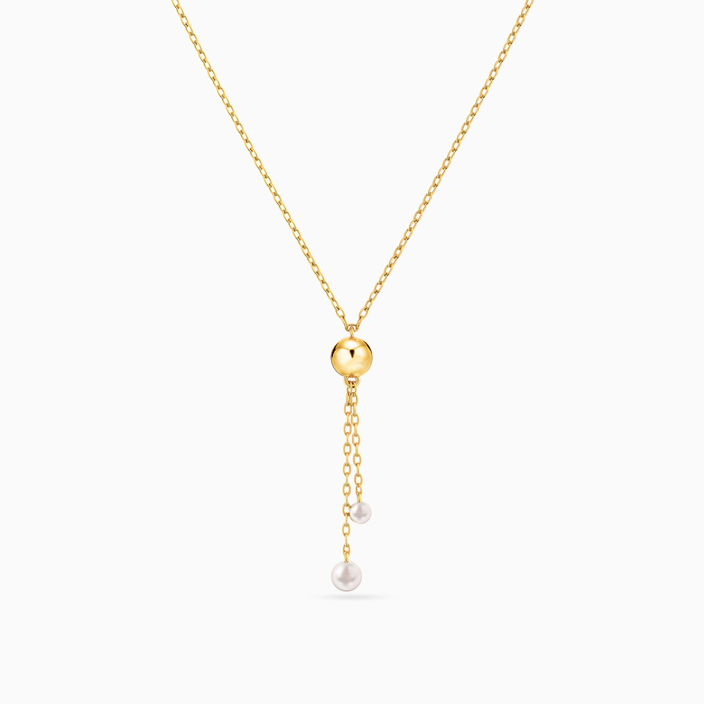 14K Gold Pearls Pendant Necklace - 3