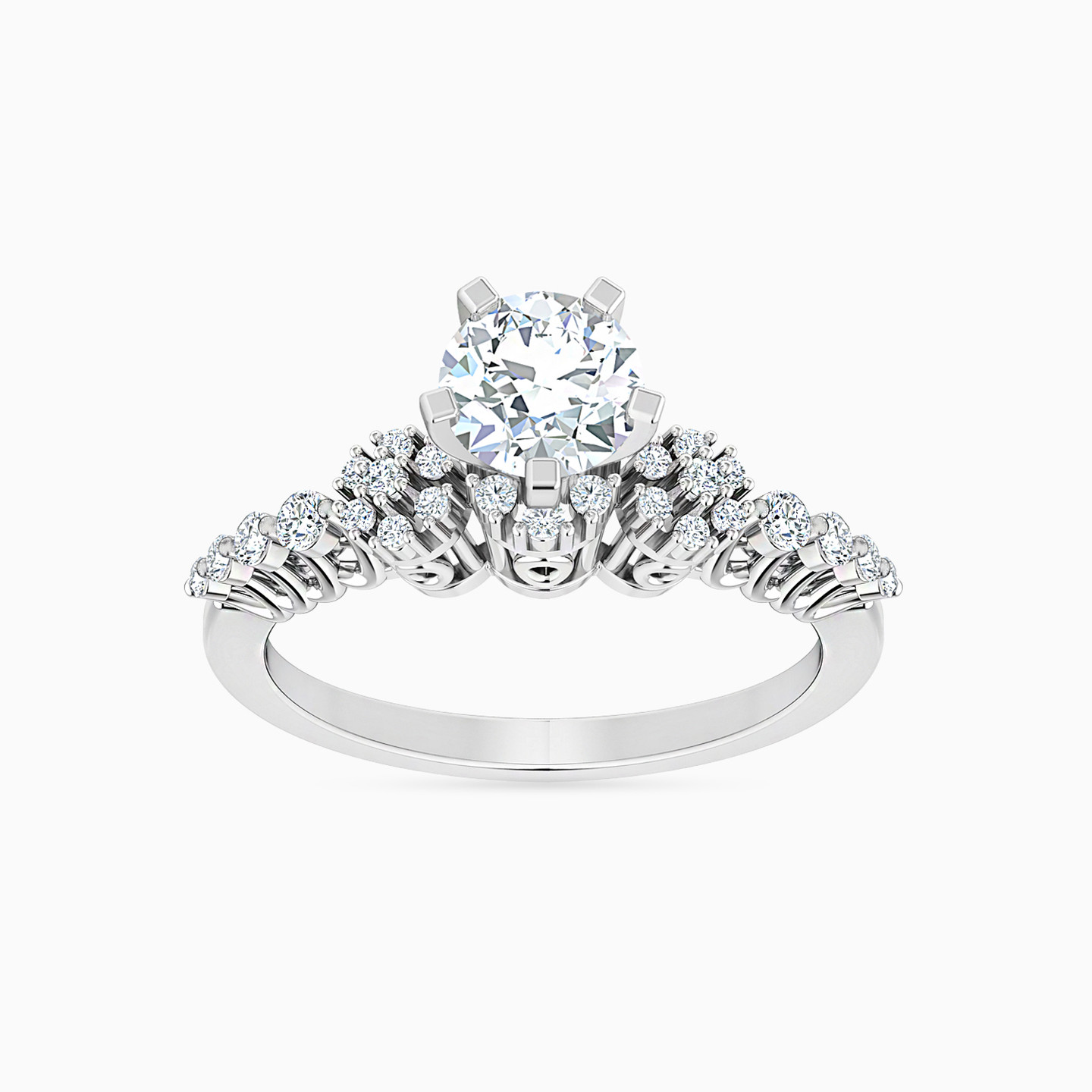 خاتم ذهب دائرة عيار 18 قيراط مزين بالألماس - 3 خاتم ذهب دائرة عيار 18 قيراط مزين بالألماس - 3