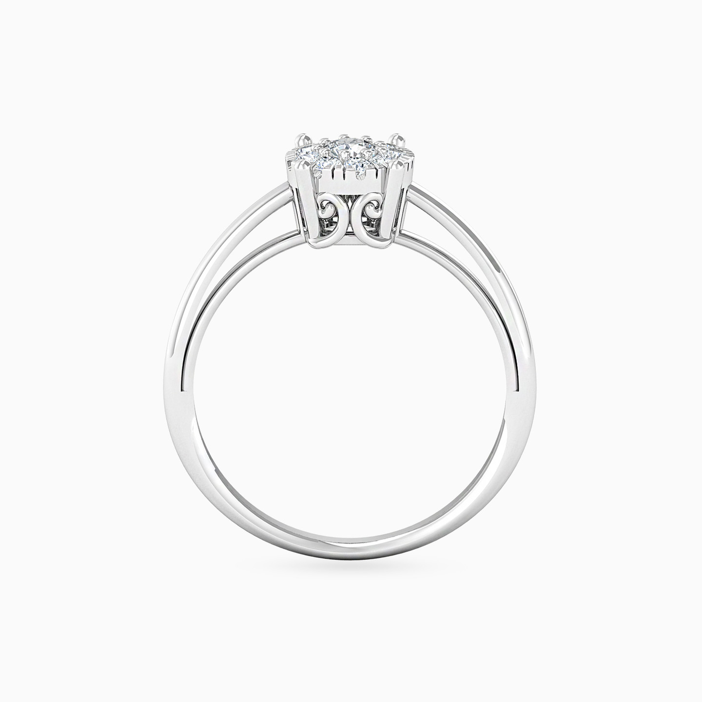 Circle Diamond Ring in 18K Gold - 3 Circle Diamond Ring in 18K Gold - 3