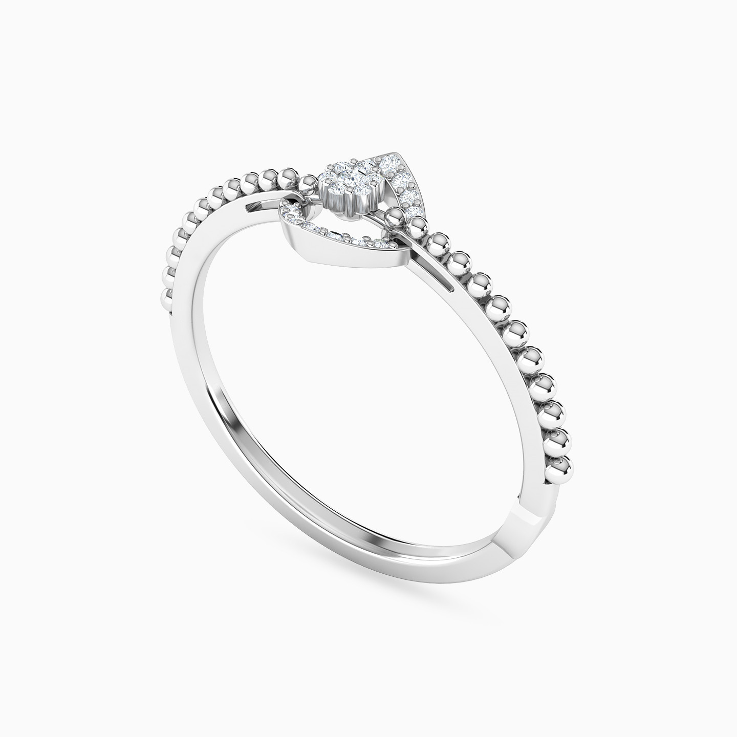 Circle Diamond Ring in 18K Gold - 2 Circle Diamond Ring in 18K Gold - 2