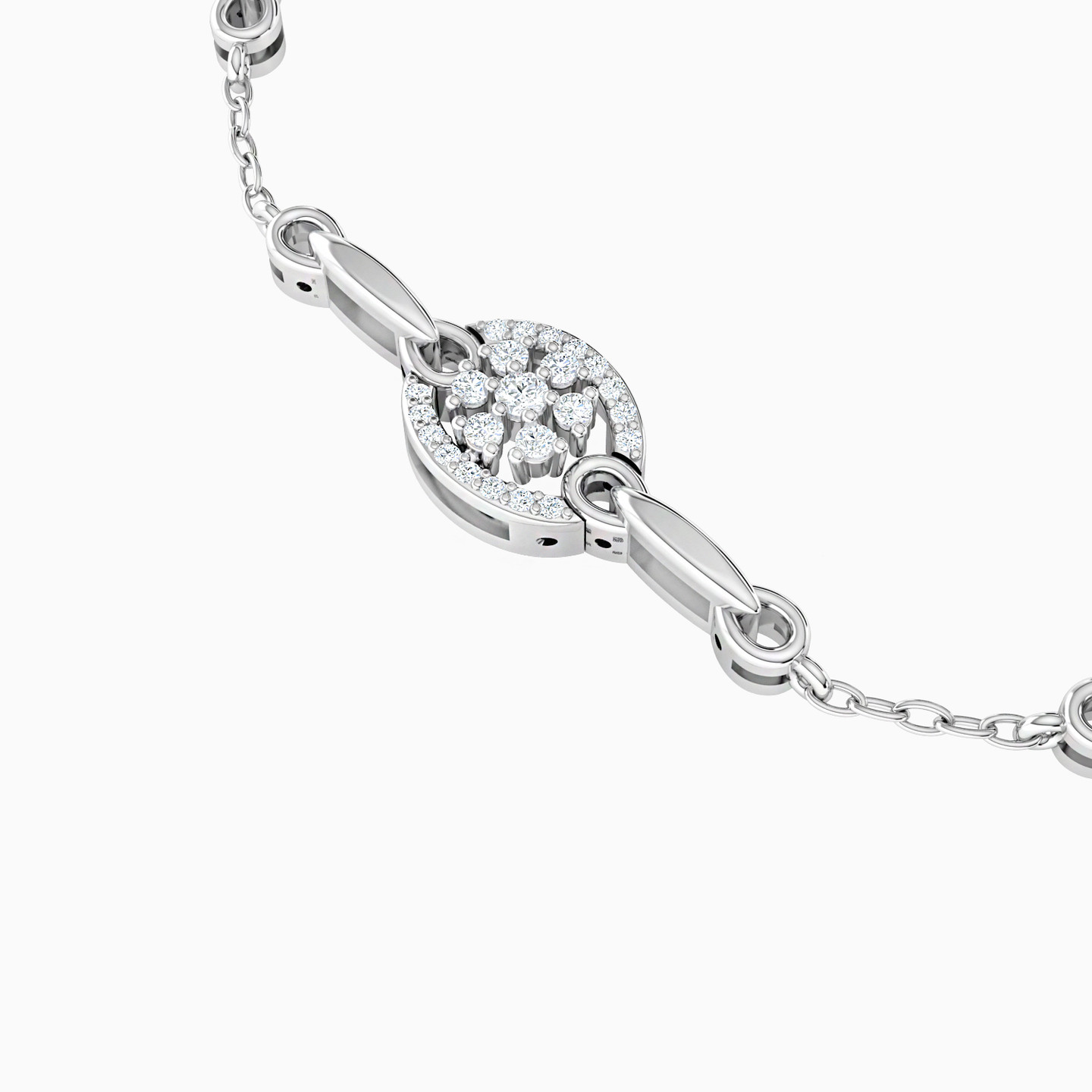 18K Gold Diamond Chain Bracelet - 3