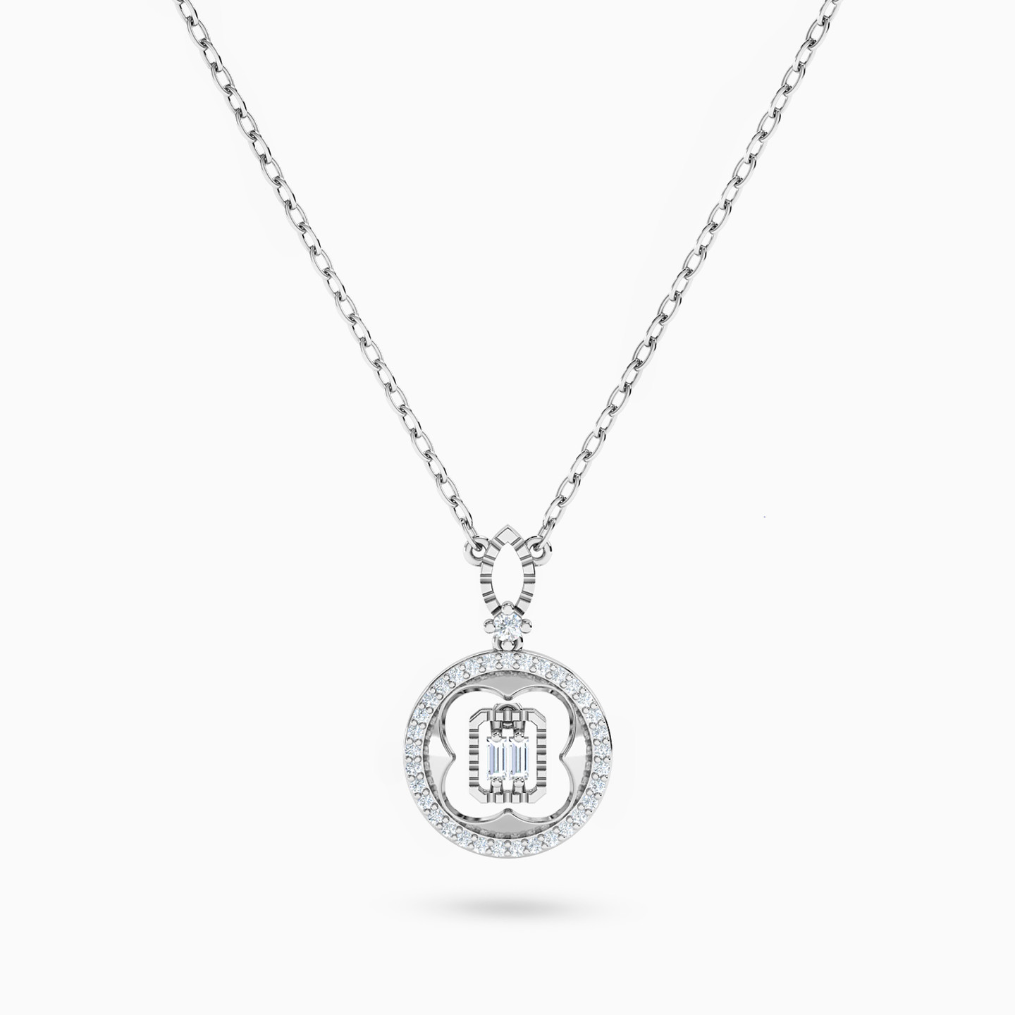 سلسلة ذهب دائرية عيار 18 قيراط مزينة بالألماس سلسلة ذهب دائرية عيار 18 قيراط مزينة بالألماس