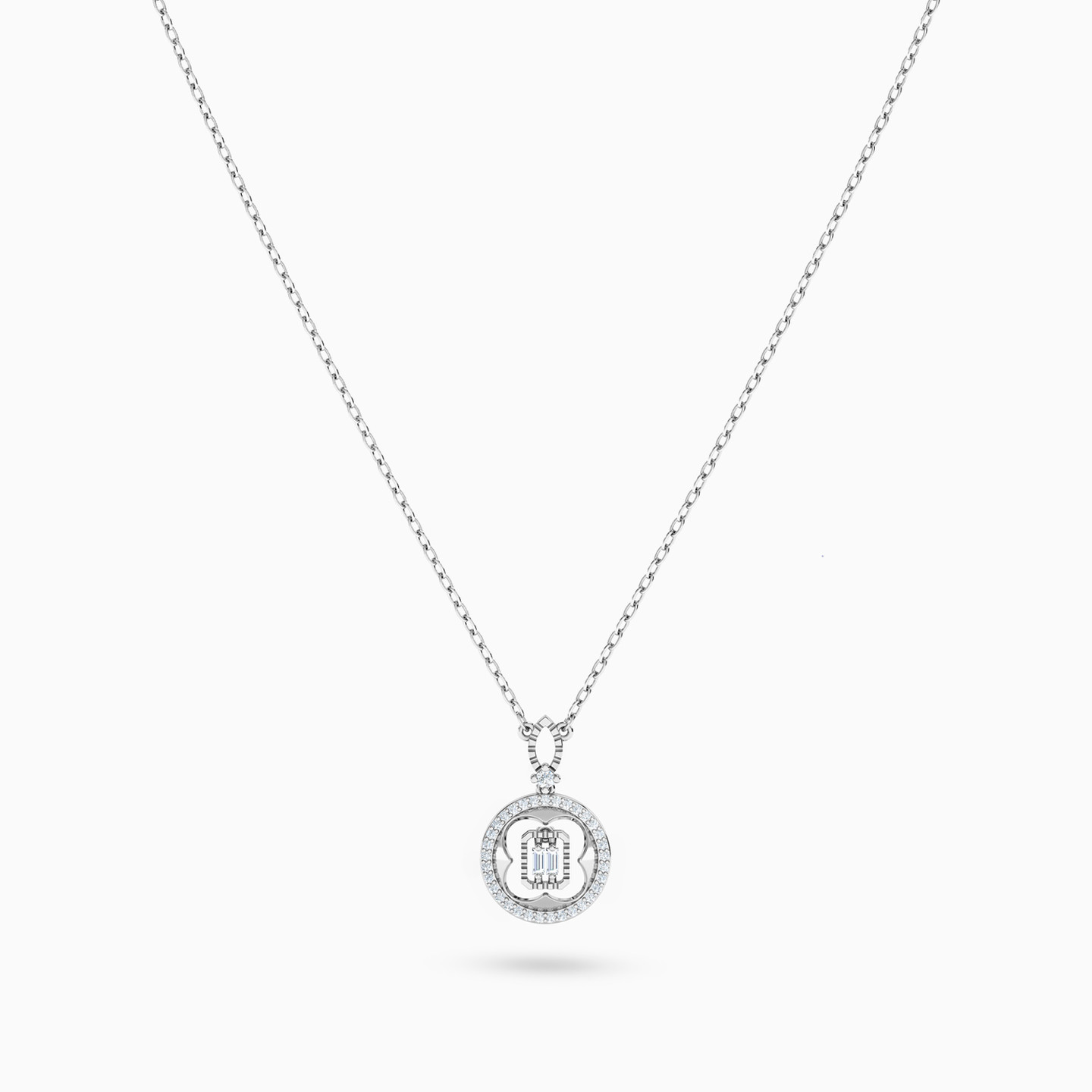 سلسلة ذهب دائرية عيار 18 قيراط مزينة بالألماس - 3 سلسلة ذهب دائرية عيار 18 قيراط مزينة بالألماس - 3