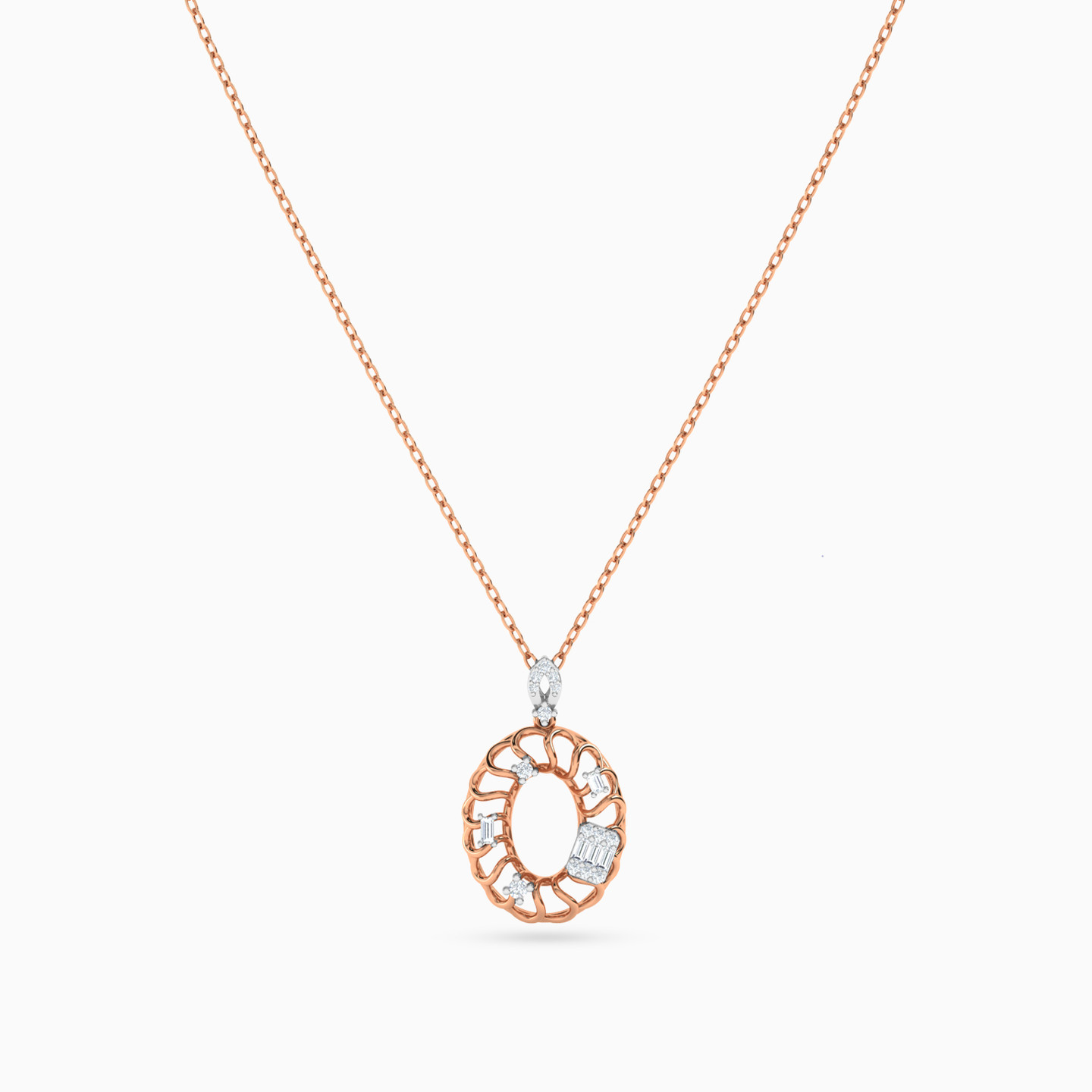 18K Gold Diamond Pendant Necklace - 3