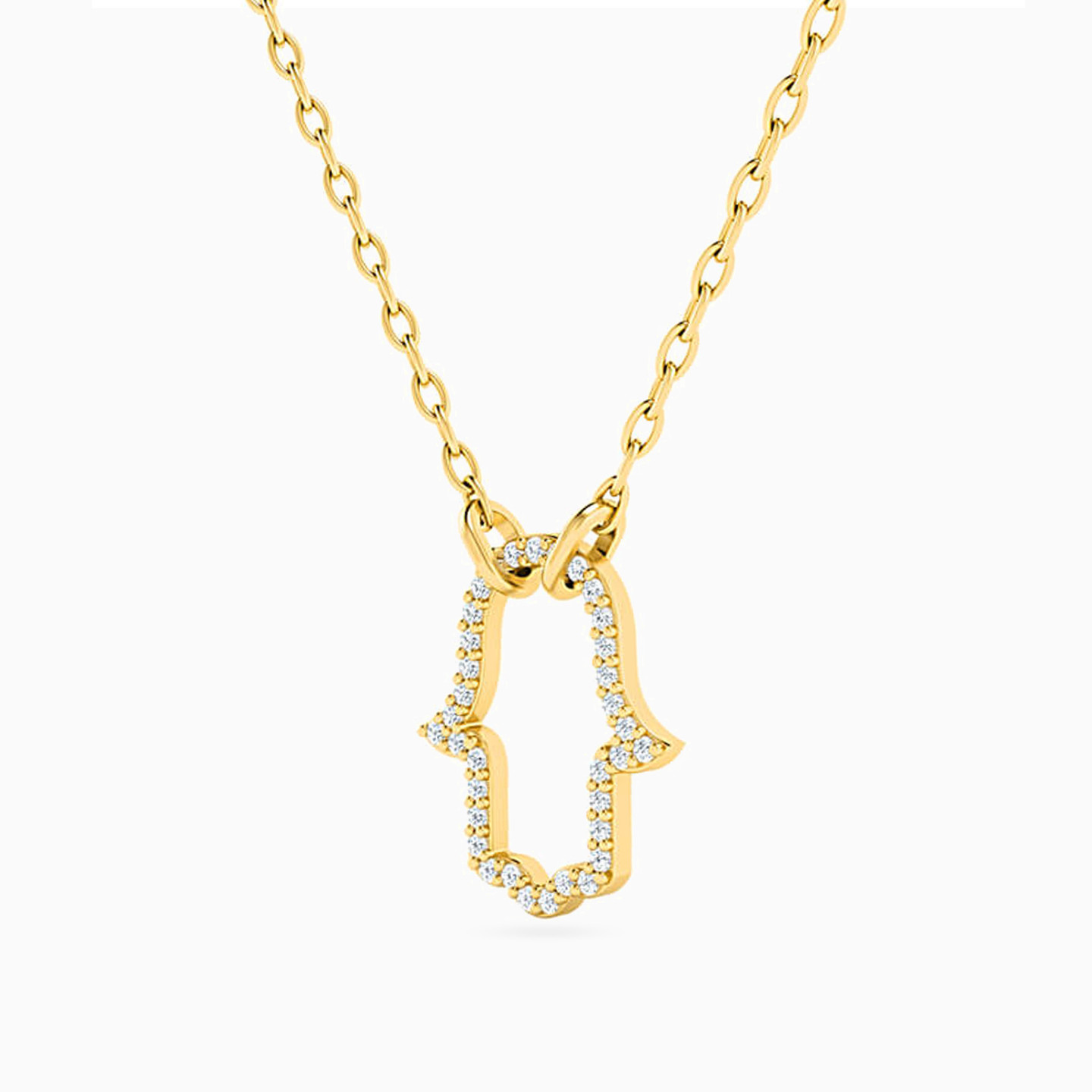 18K Gold Diamond Pendant Necklace - 2