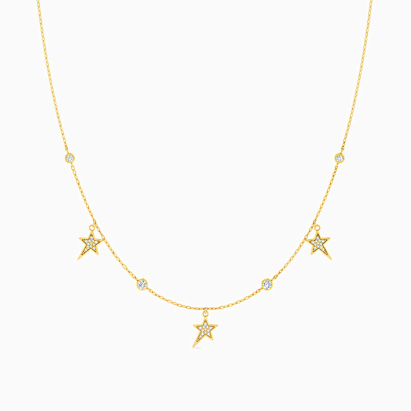 18K Gold Diamond Chain Necklace - 3