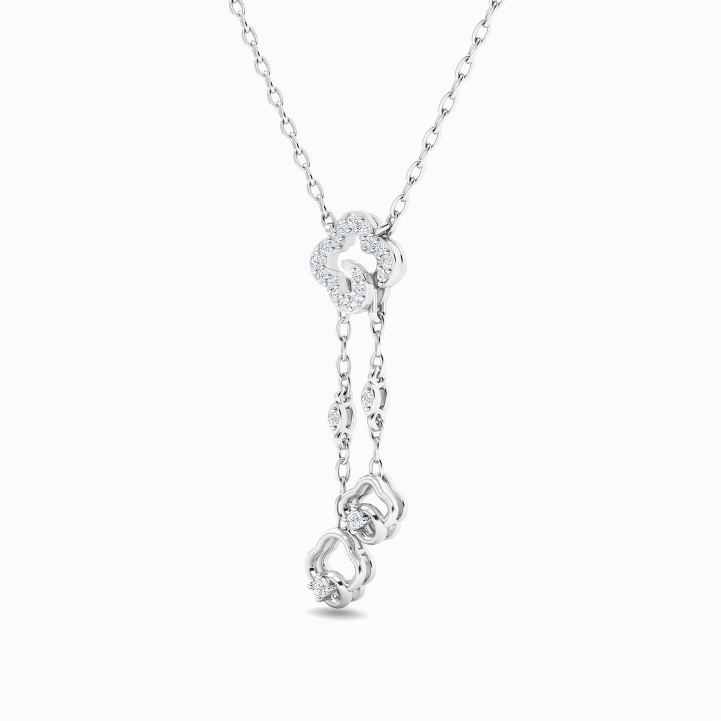 18K Gold Diamond Drop Pendant Necklace - 2