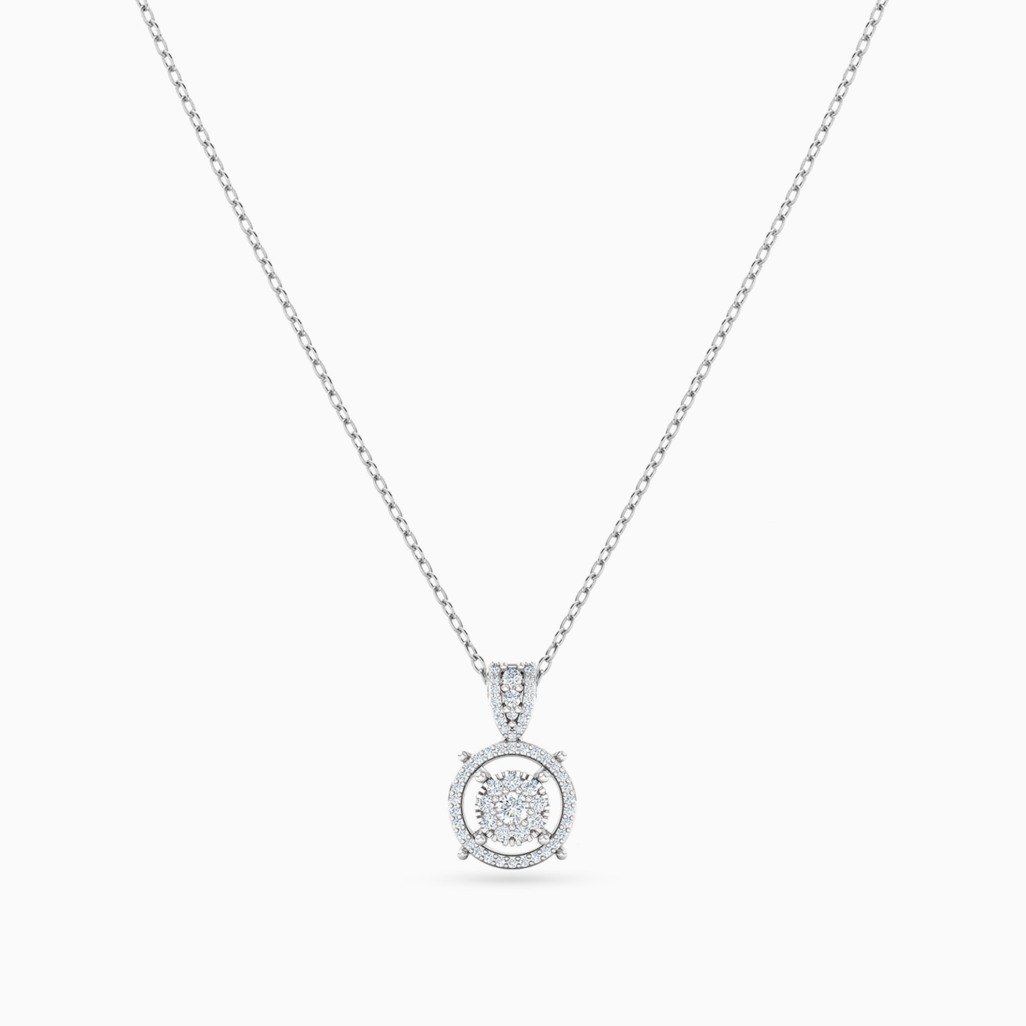 18K Gold Diamond Pendant Necklace - 3