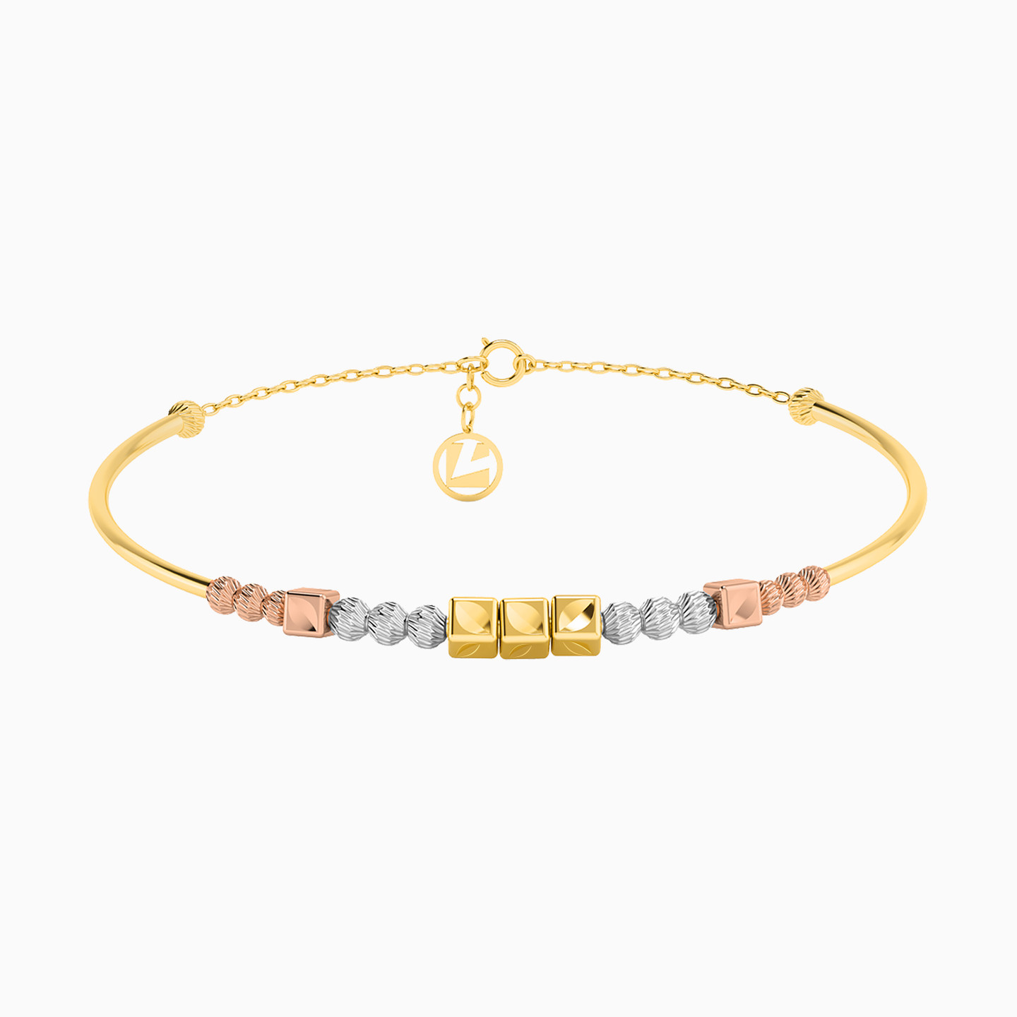 Beaded Bangle Bracelet in 18K Gold