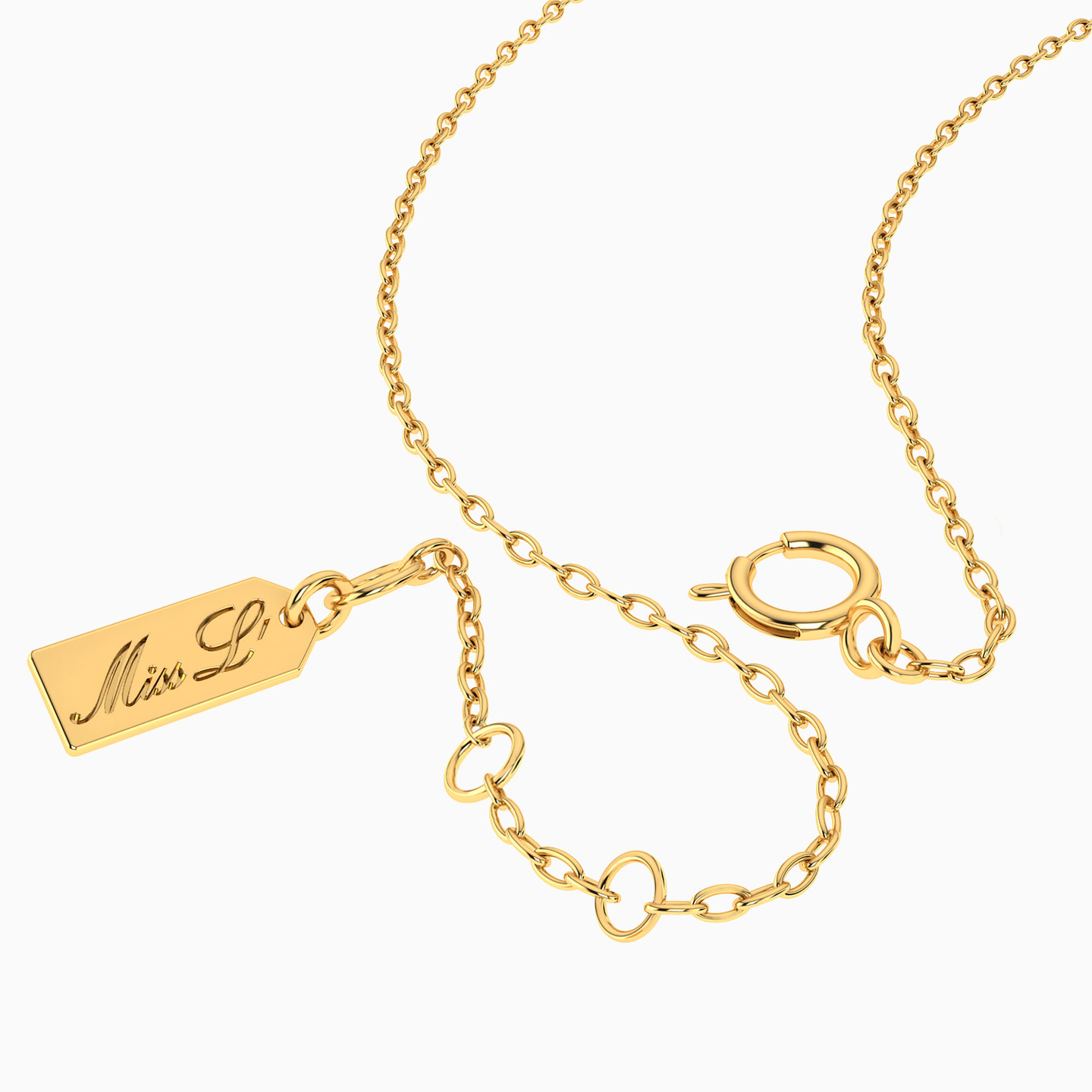 Slim Chain Necklace in 18K Gold - 2 Slim Chain Necklace in 18K Gold - 2