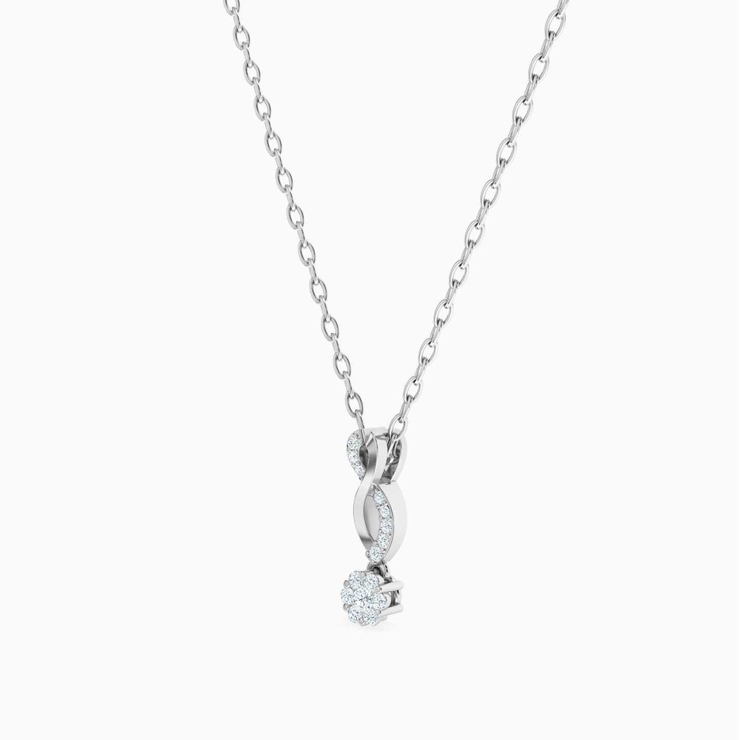 سلسلة ذهب دائرية عيار 18 قيراط مزينة بالألماس - 2 سلسلة ذهب دائرية عيار 18 قيراط مزينة بالألماس - 2