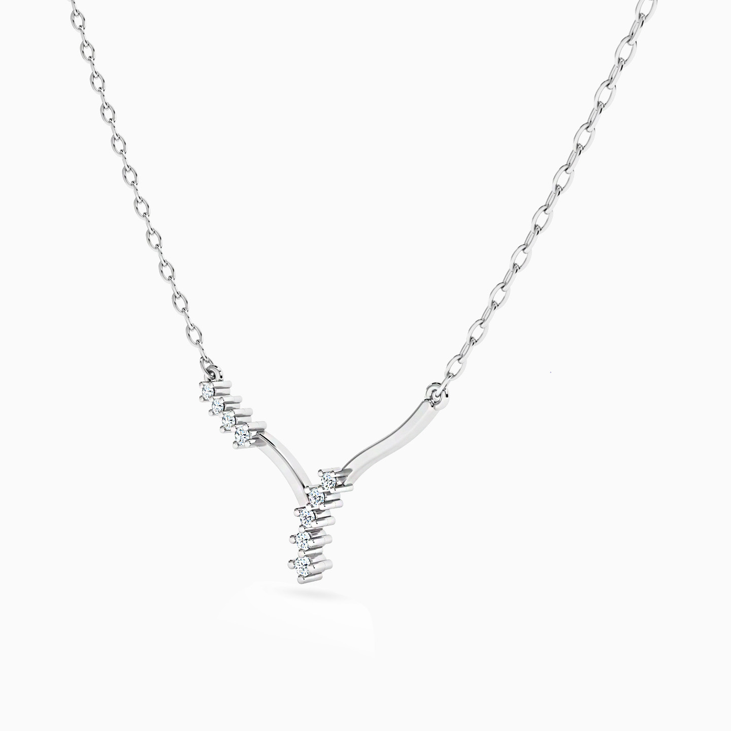 سلسلة ذهب دائرية عيار 18 قيراط مزينة بالألماس   - 2