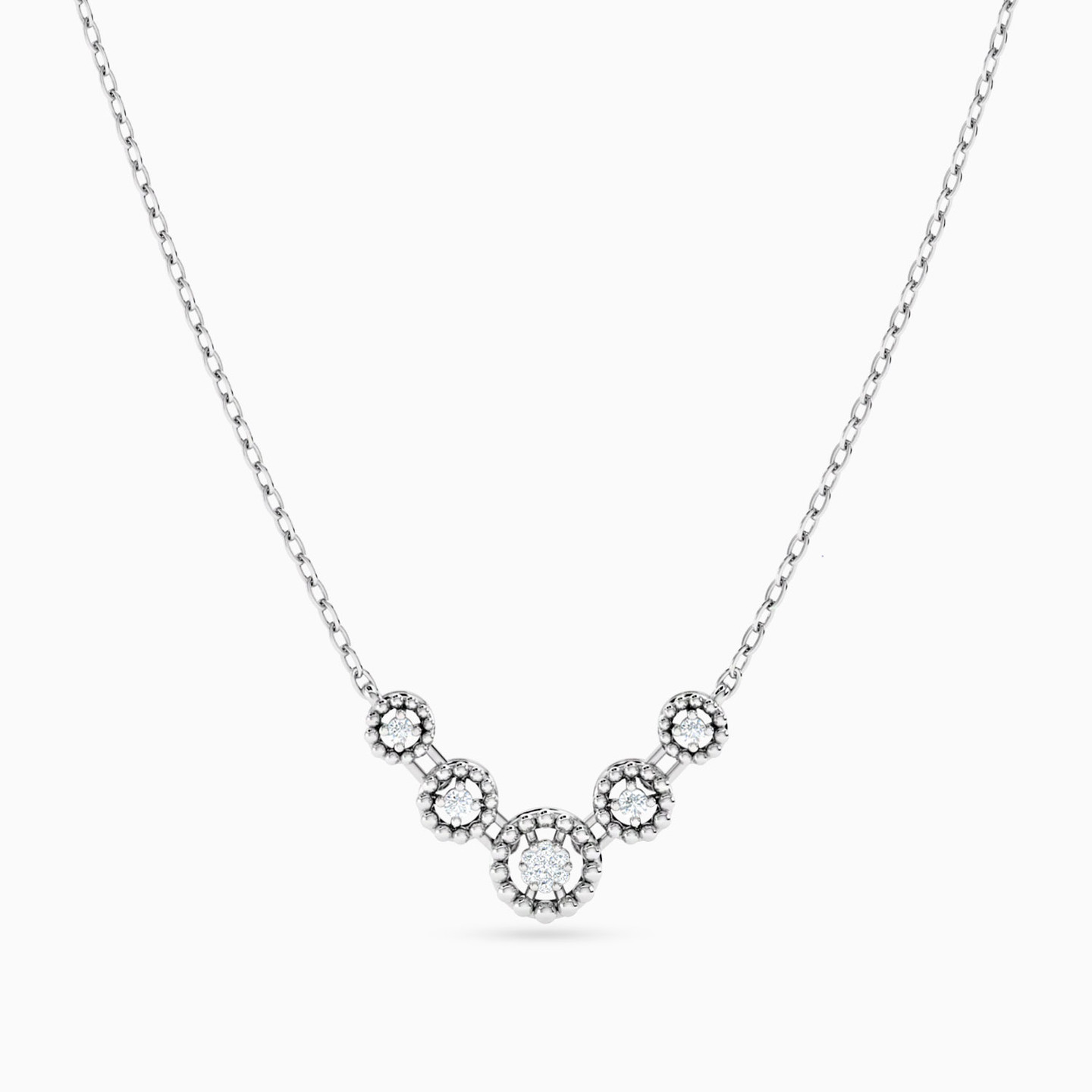 18K Gold Diamond Pendant Necklace