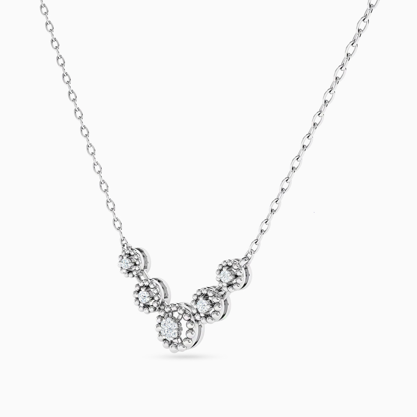 18K Gold Diamond Pendant Necklace - 2