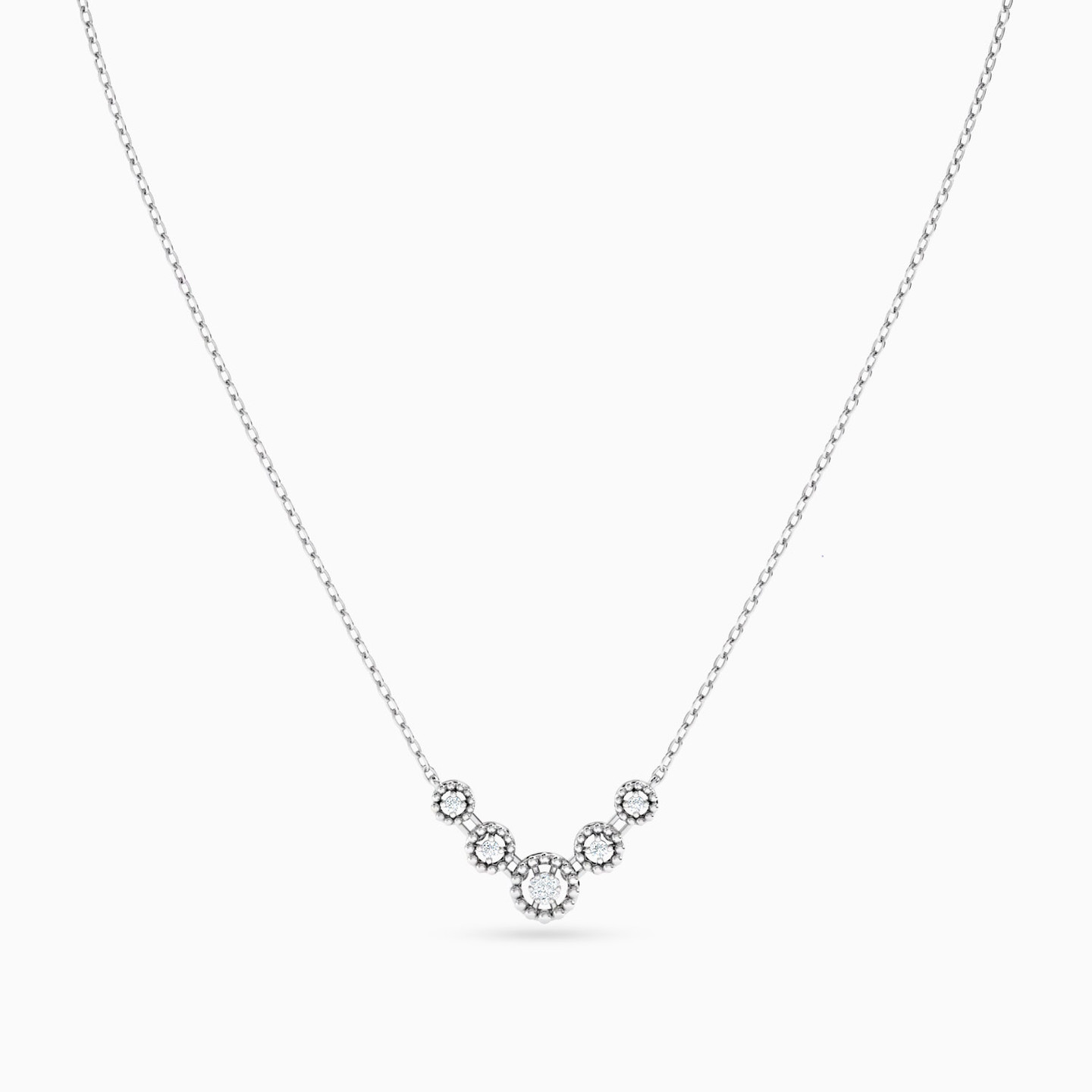 18K Gold Diamond Pendant Necklace - 3