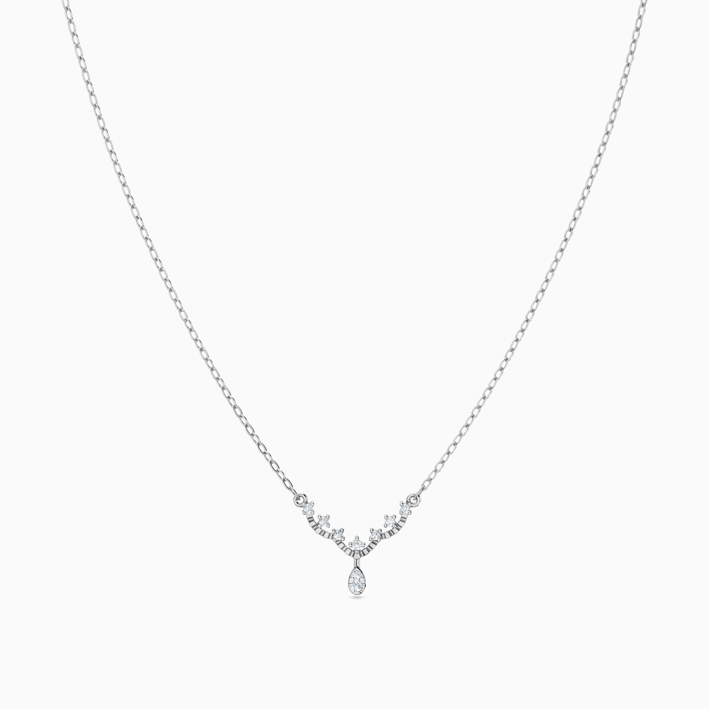 18K Gold Diamond Pendant Necklace - 3